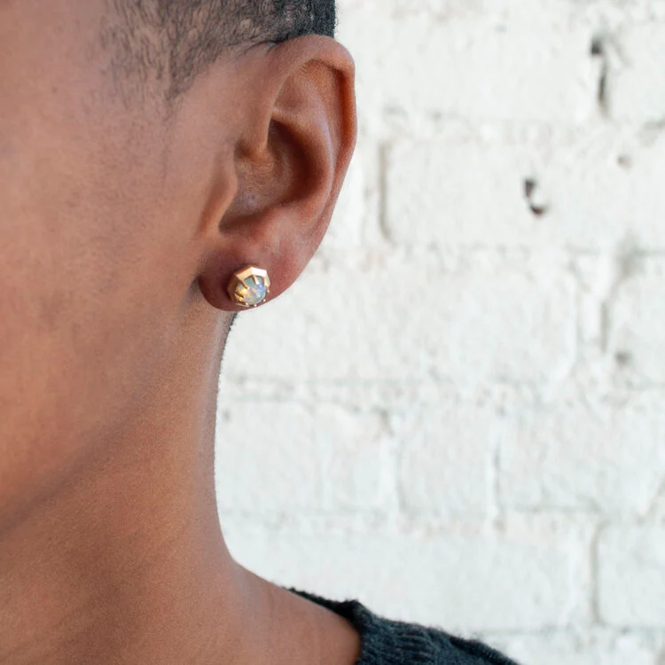 Opal Octagon Studs - Image 2