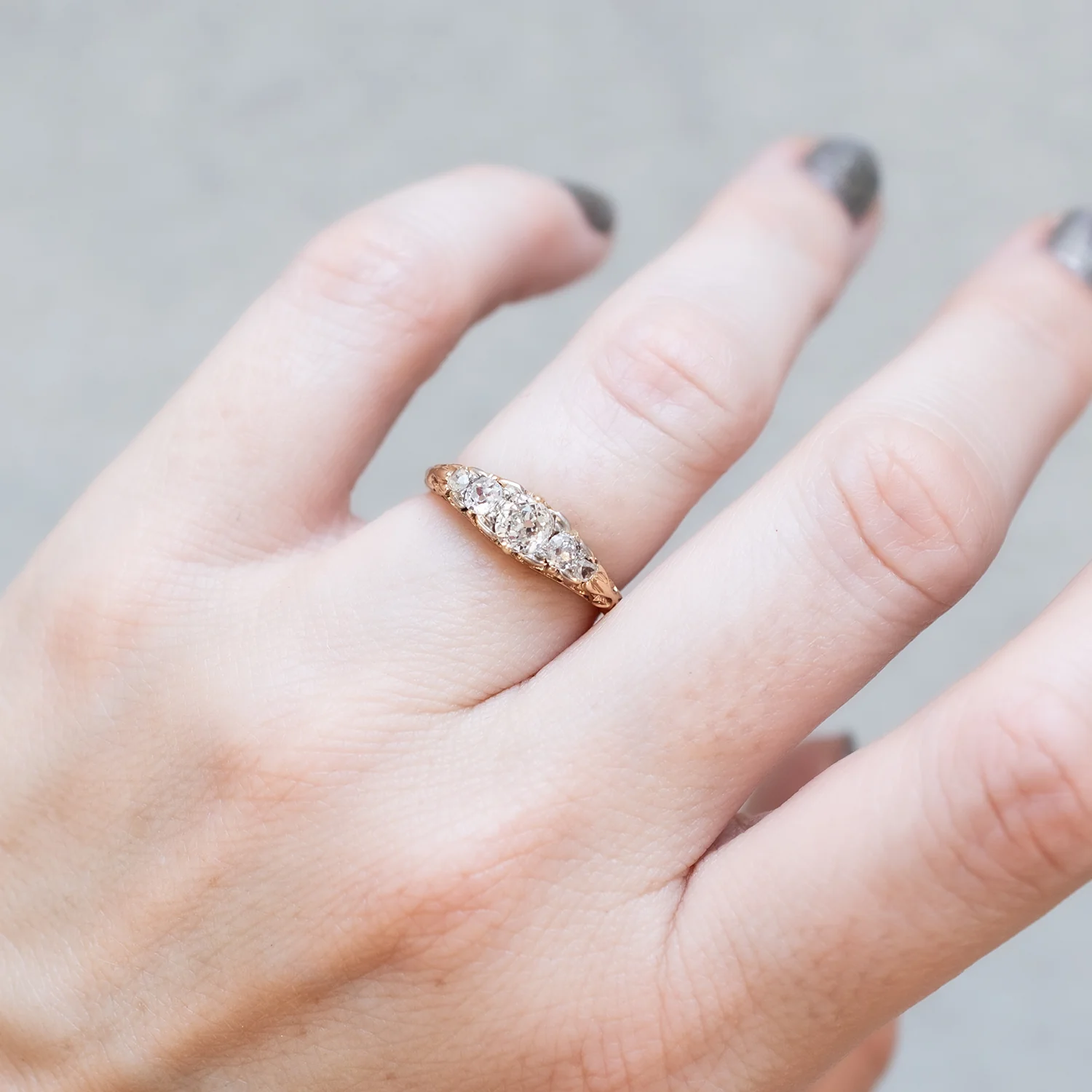 Opulent Diamond Half Hoop Ring - Image 2