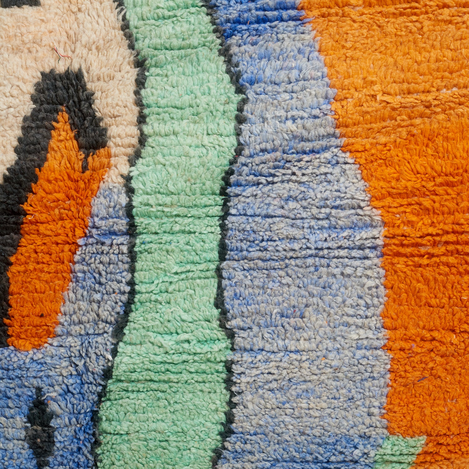 Orange & Blue Moroccan Rug - Image 3