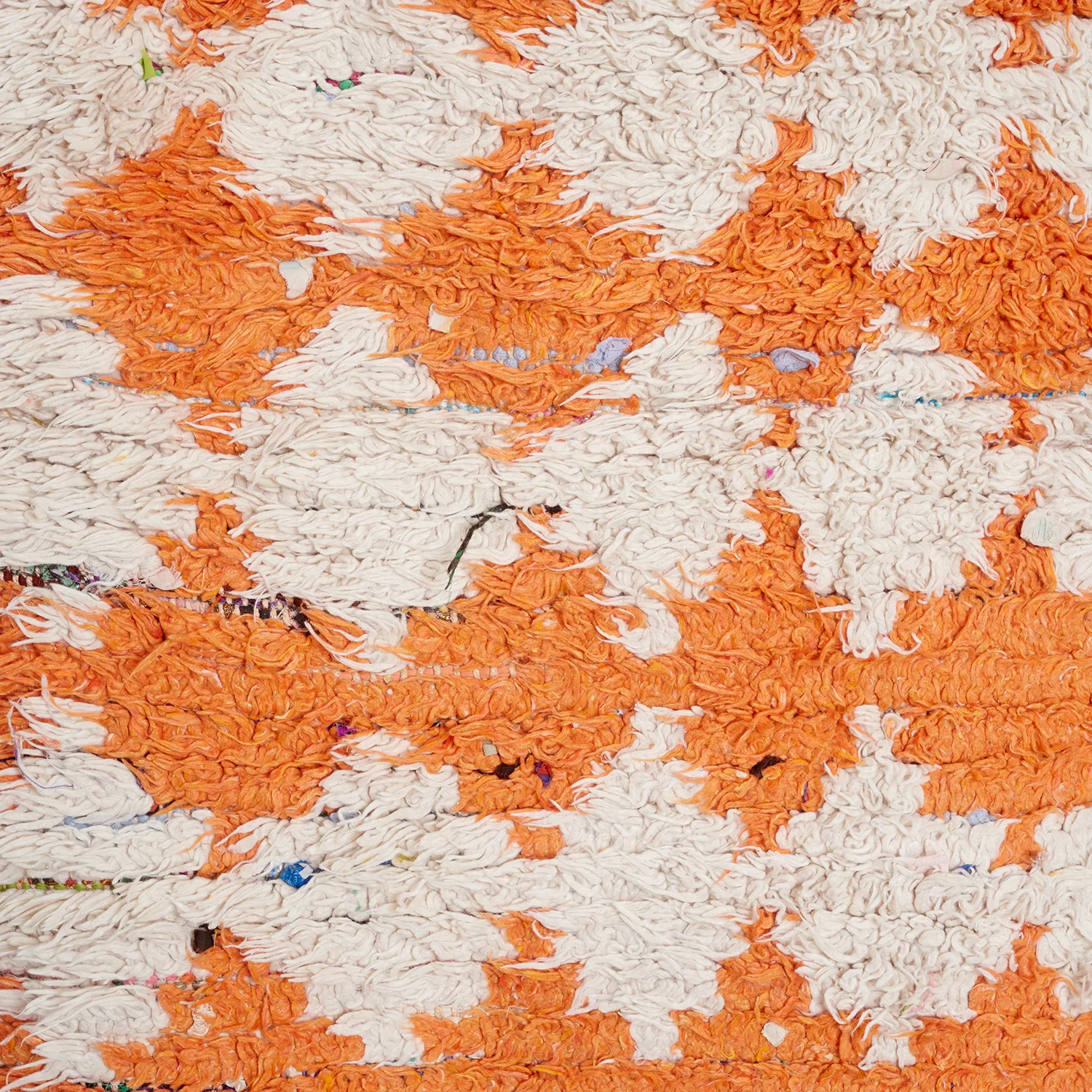 Orange Checker Boucherouite Rug - Image 2