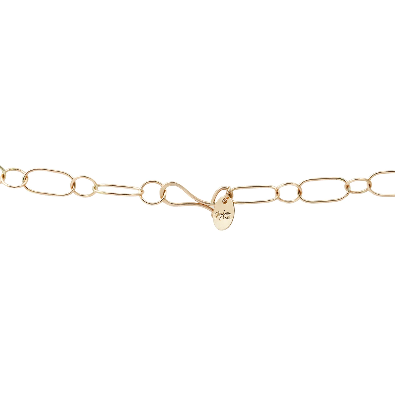 Oval and Round Chain Necklace - Image 3