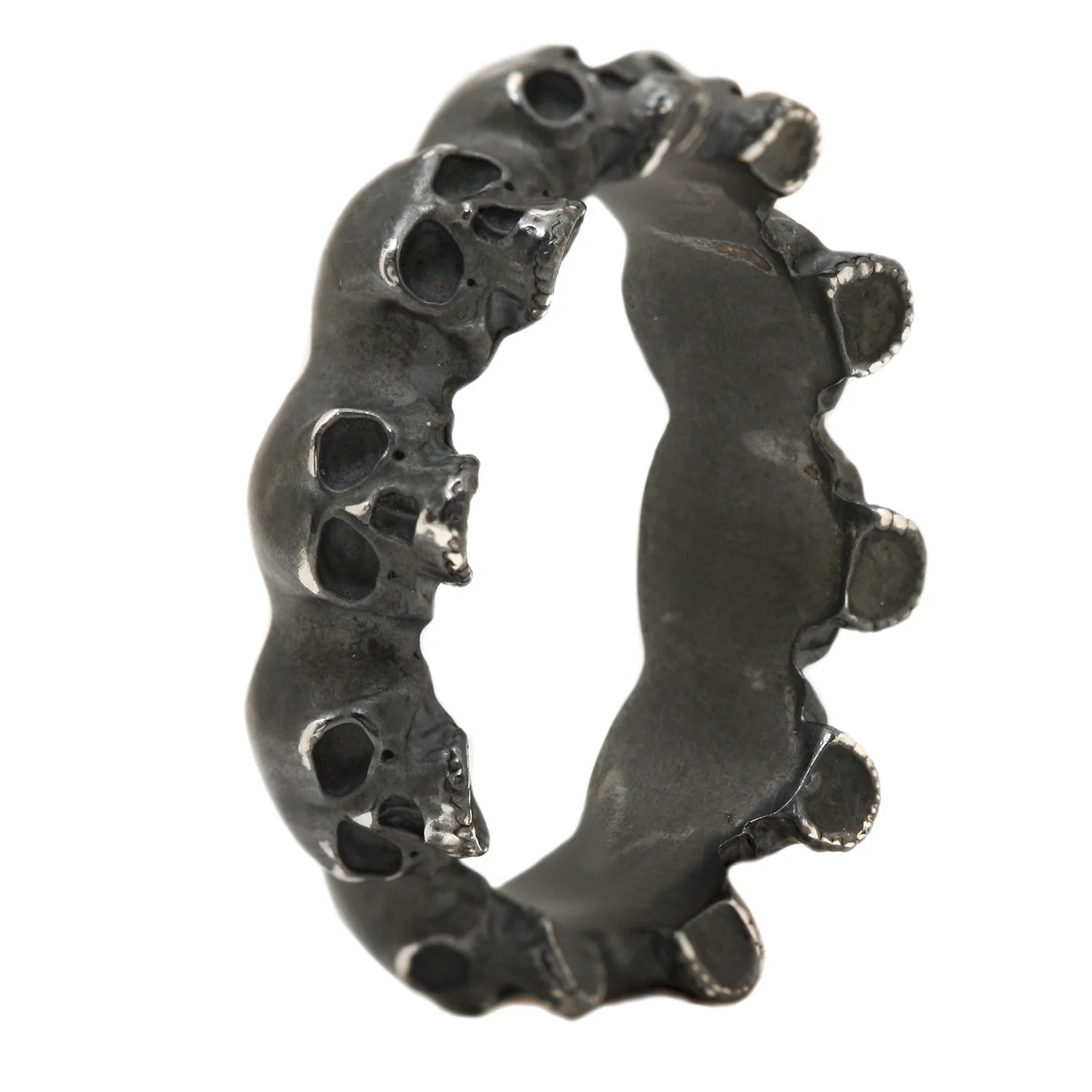 Oxidized Skull Eternity Ring - Image 3