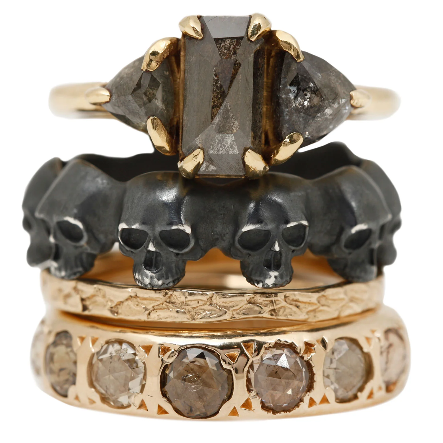 Oxidized Skull Eternity Ring - Image 4