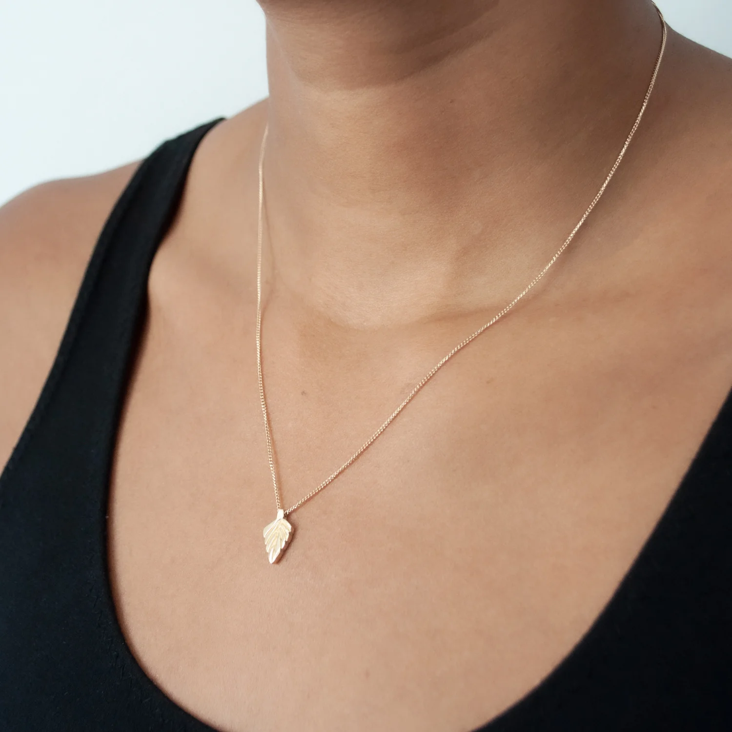 Palm Pendant Gold Necklace - Image 2