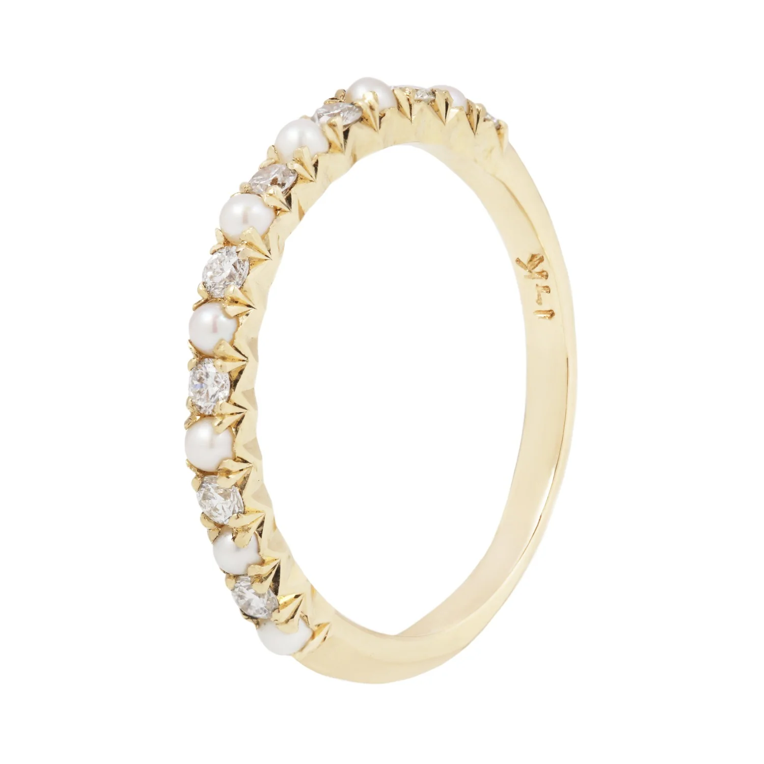 Pearl and Diamond Half Eternity - Image 3