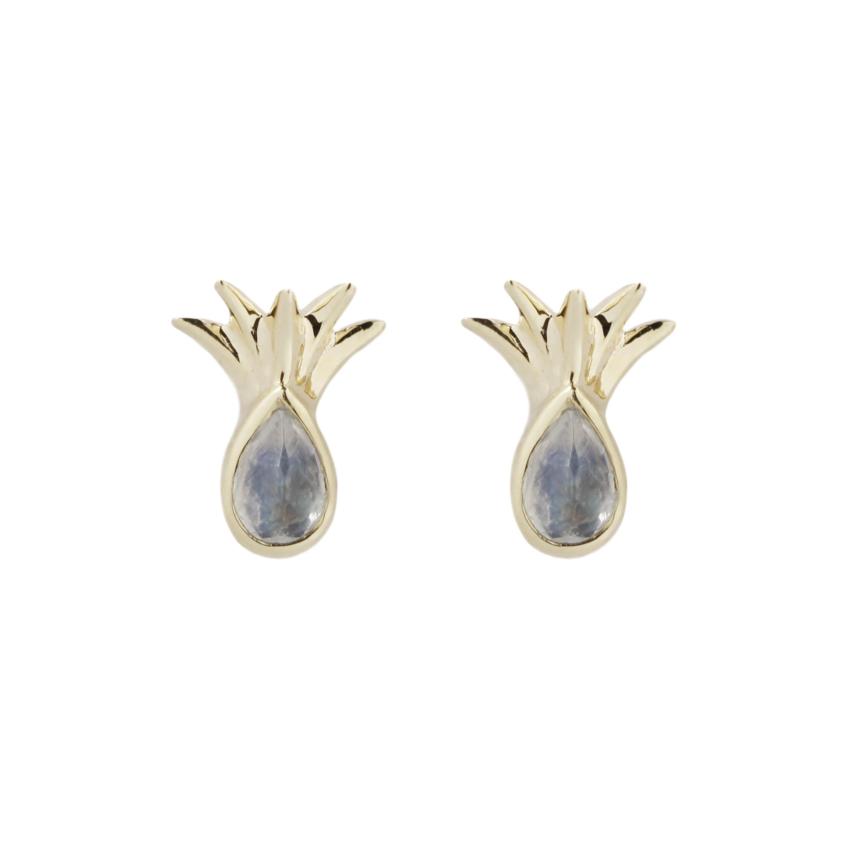 Mini Pineapple Moonstone Studs