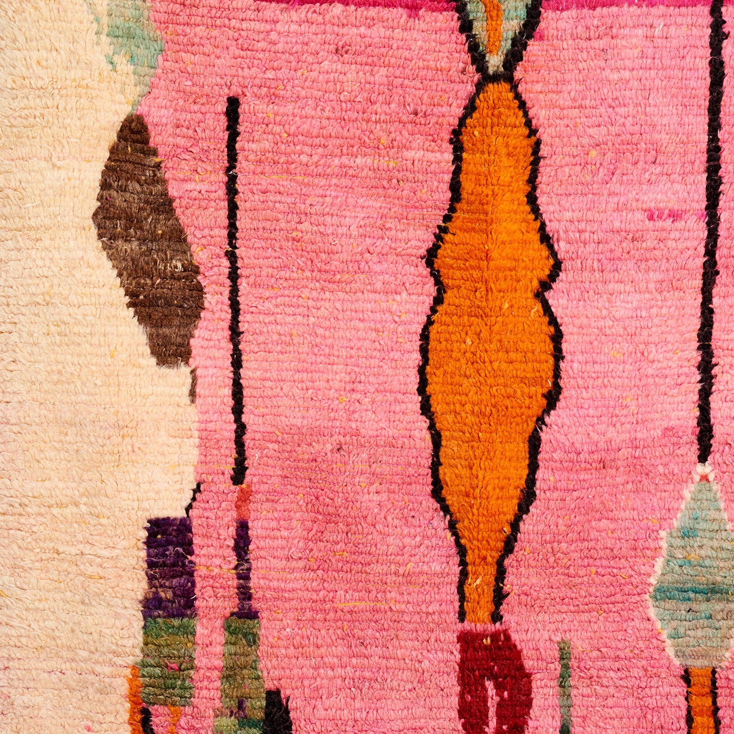 Pink Abstract Moroccan Rug - Image 2