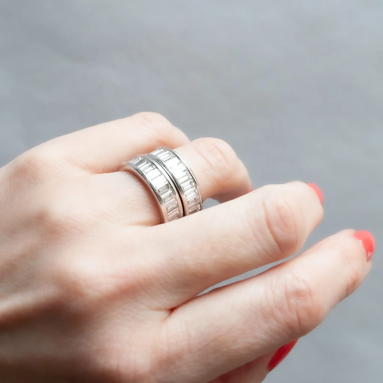 Platinum Baguette Eternity Band - Image 5