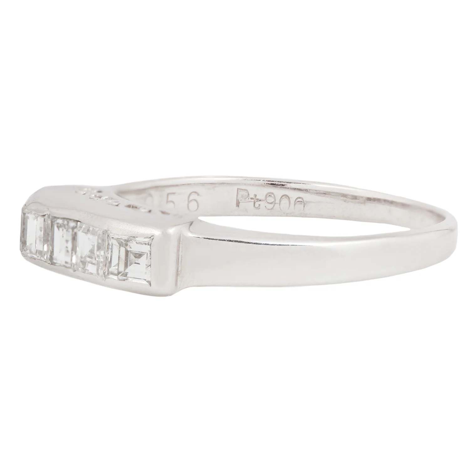 Platinum Five Diamond Bar Ring - Image 3