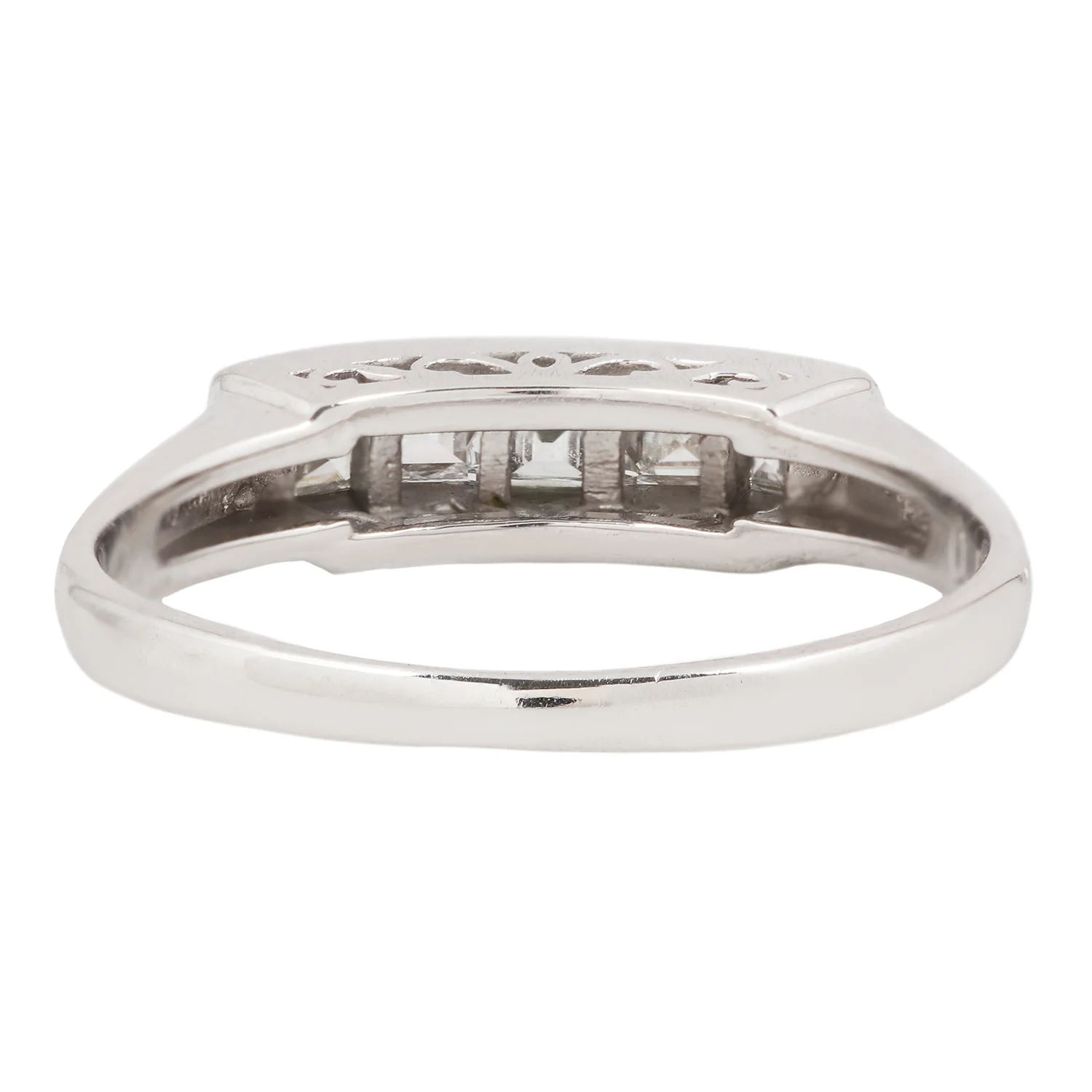 Platinum Five Diamond Bar Ring - Image 4