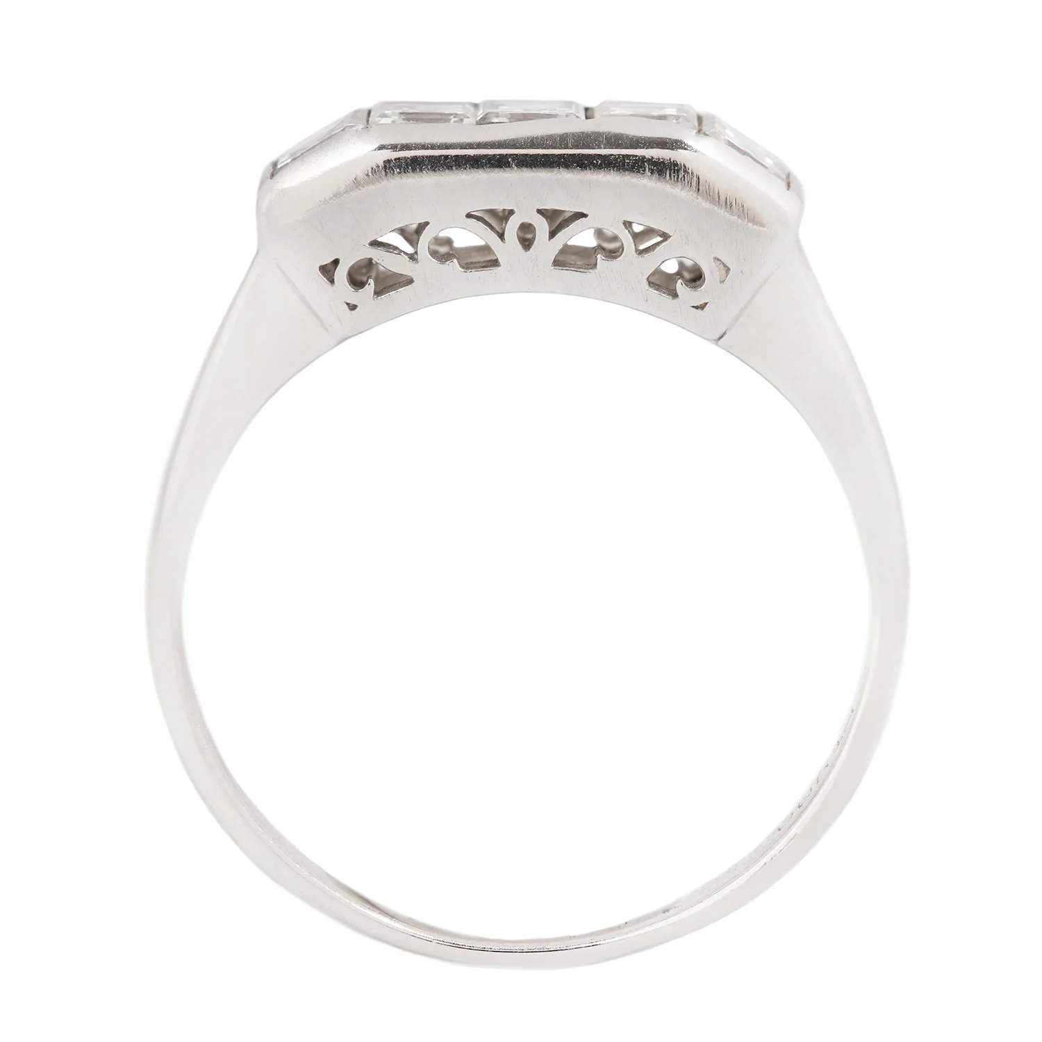Platinum Five Diamond Bar Ring - Image 5