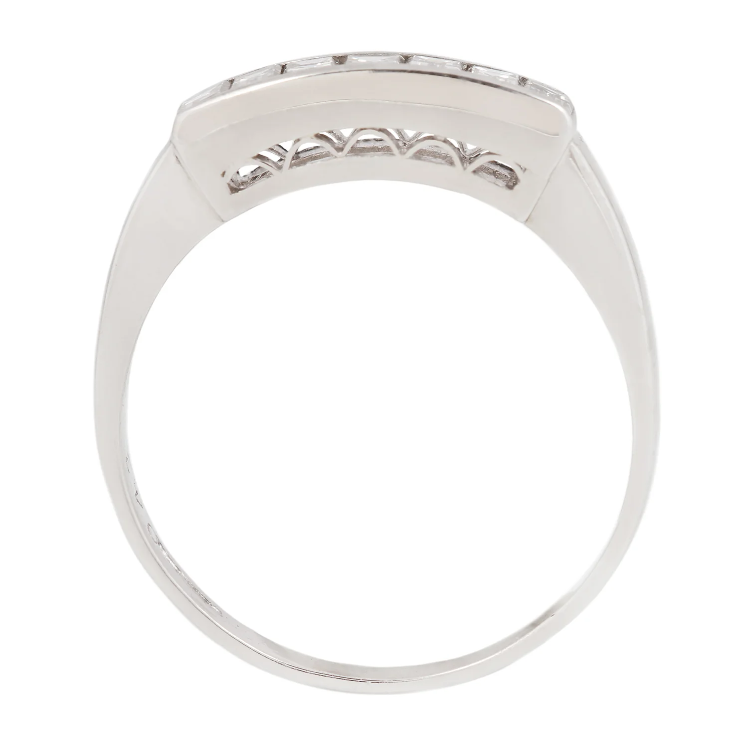 Platinum Seven Diamond Bar Ring - Image 5