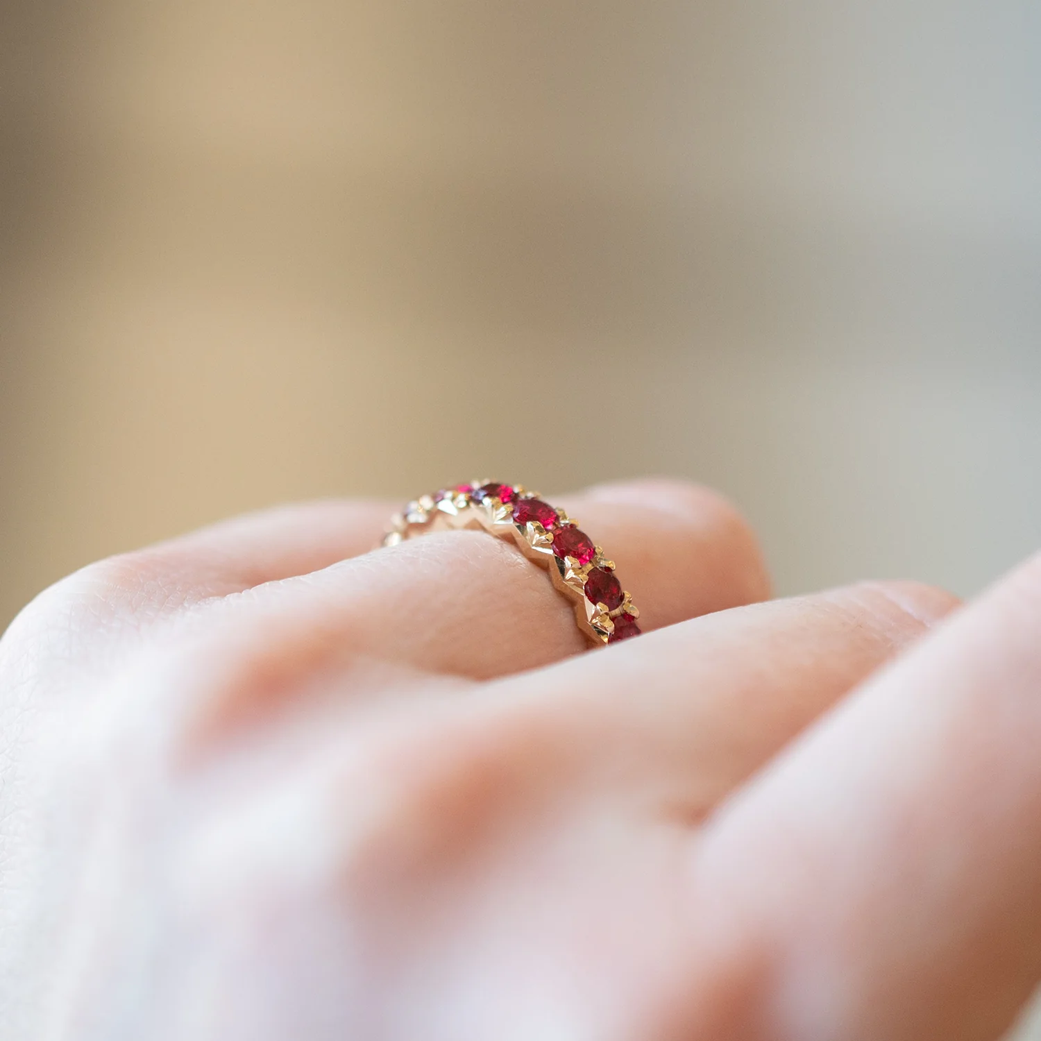 Poinsettia Half Eternity Band - Image 4