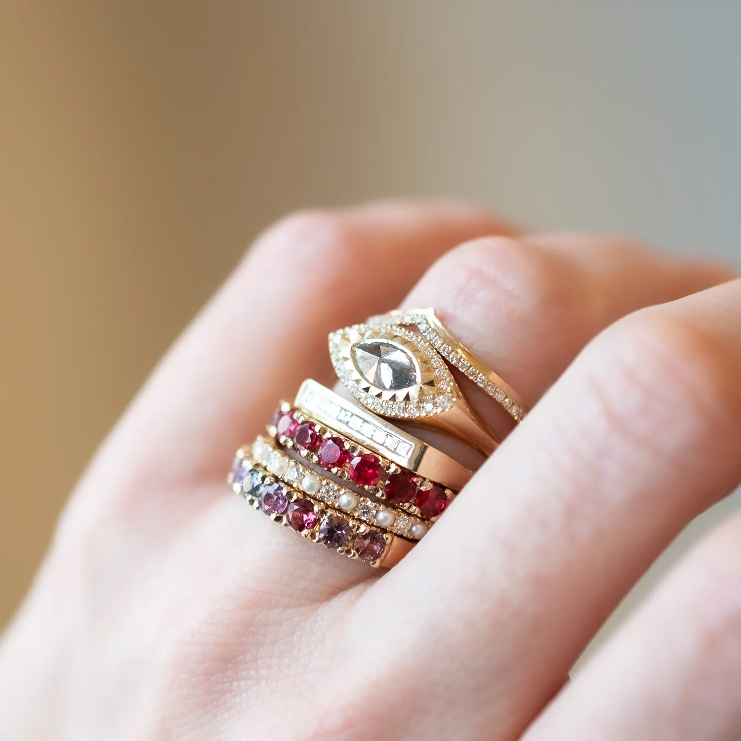 Poinsettia Half Eternity Band - Image 6