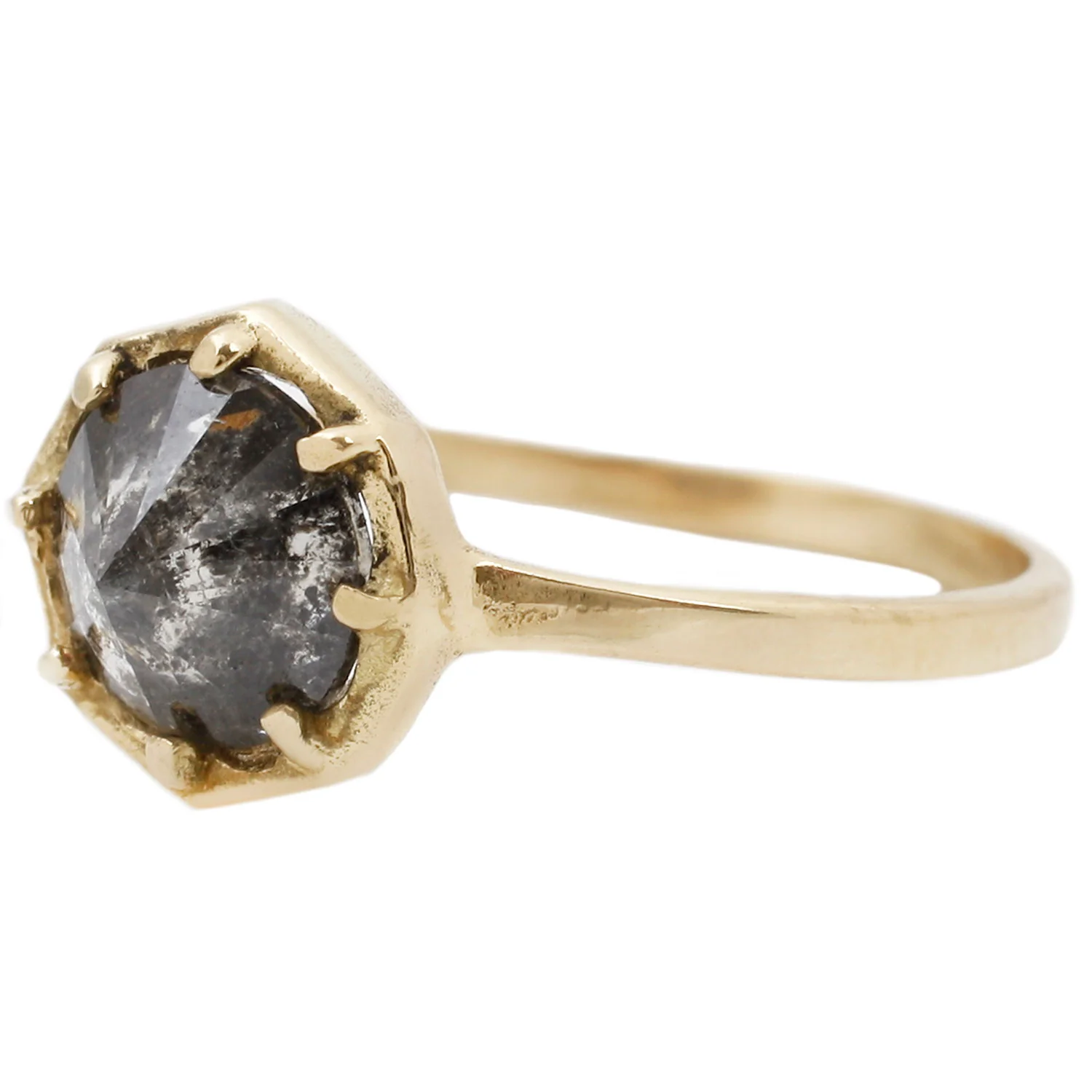 Point Up Diamond Solitaire Ring - Image 3