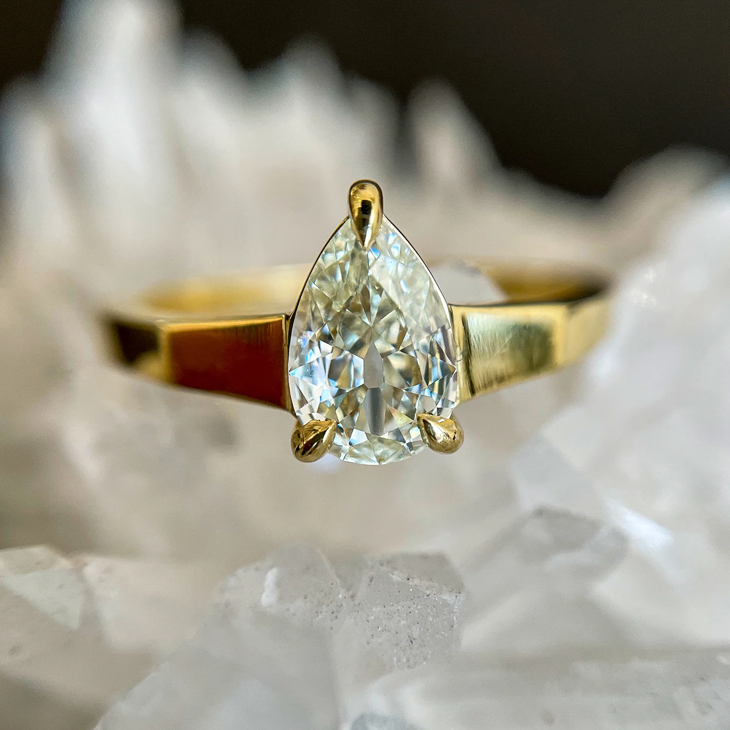 Pointed Pear Diamond Ring - Image 6