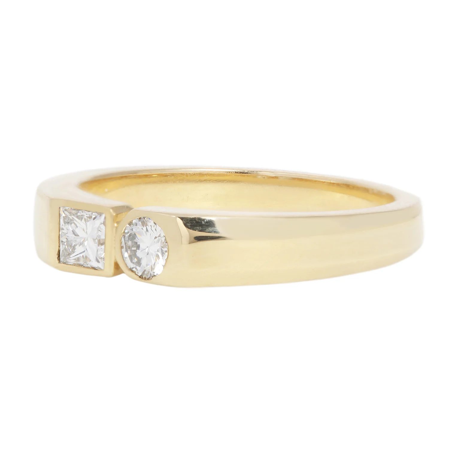 Princess Cut Diamond Dyad Signet Ring - Image 3