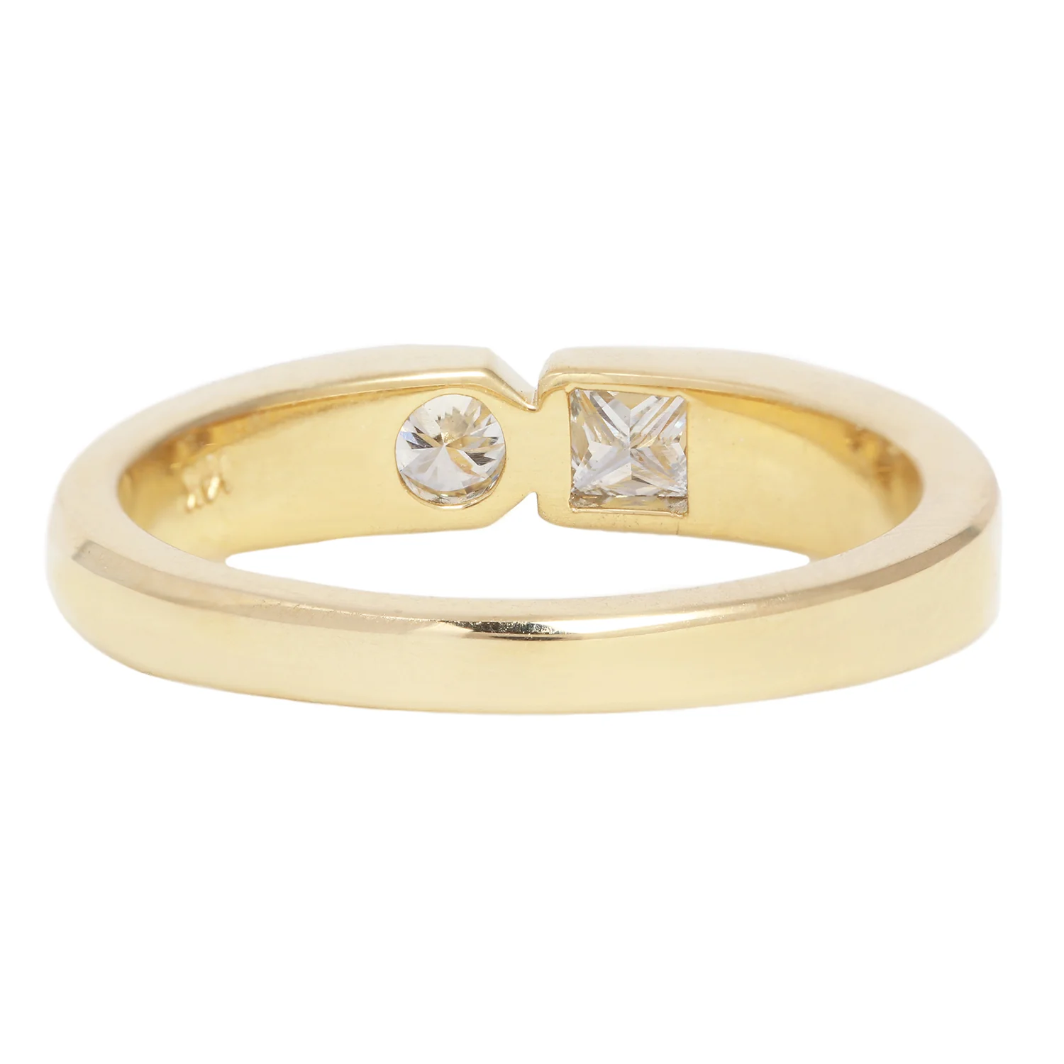 Princess Cut Diamond Dyad Signet Ring - Image 4