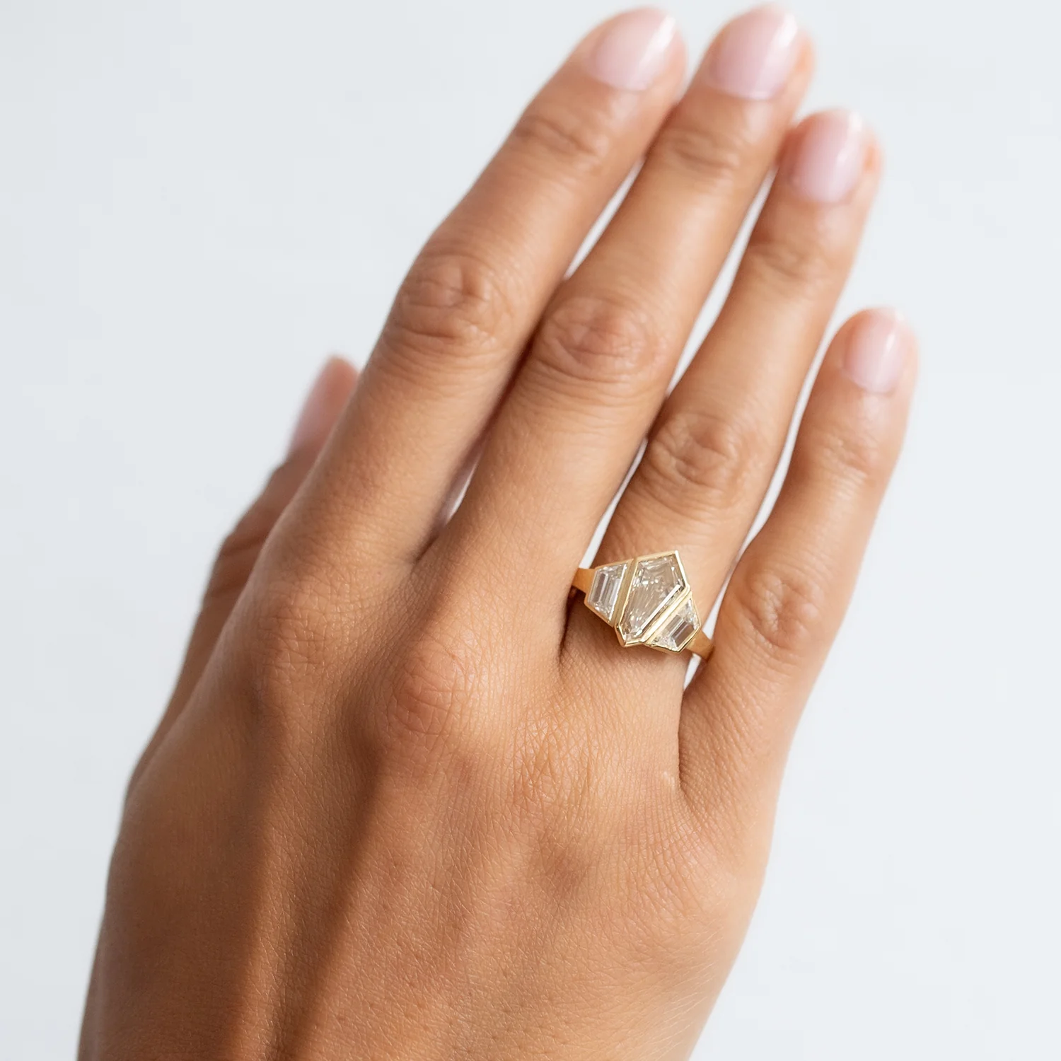 Prism Diamond Shield Ring - Image 2