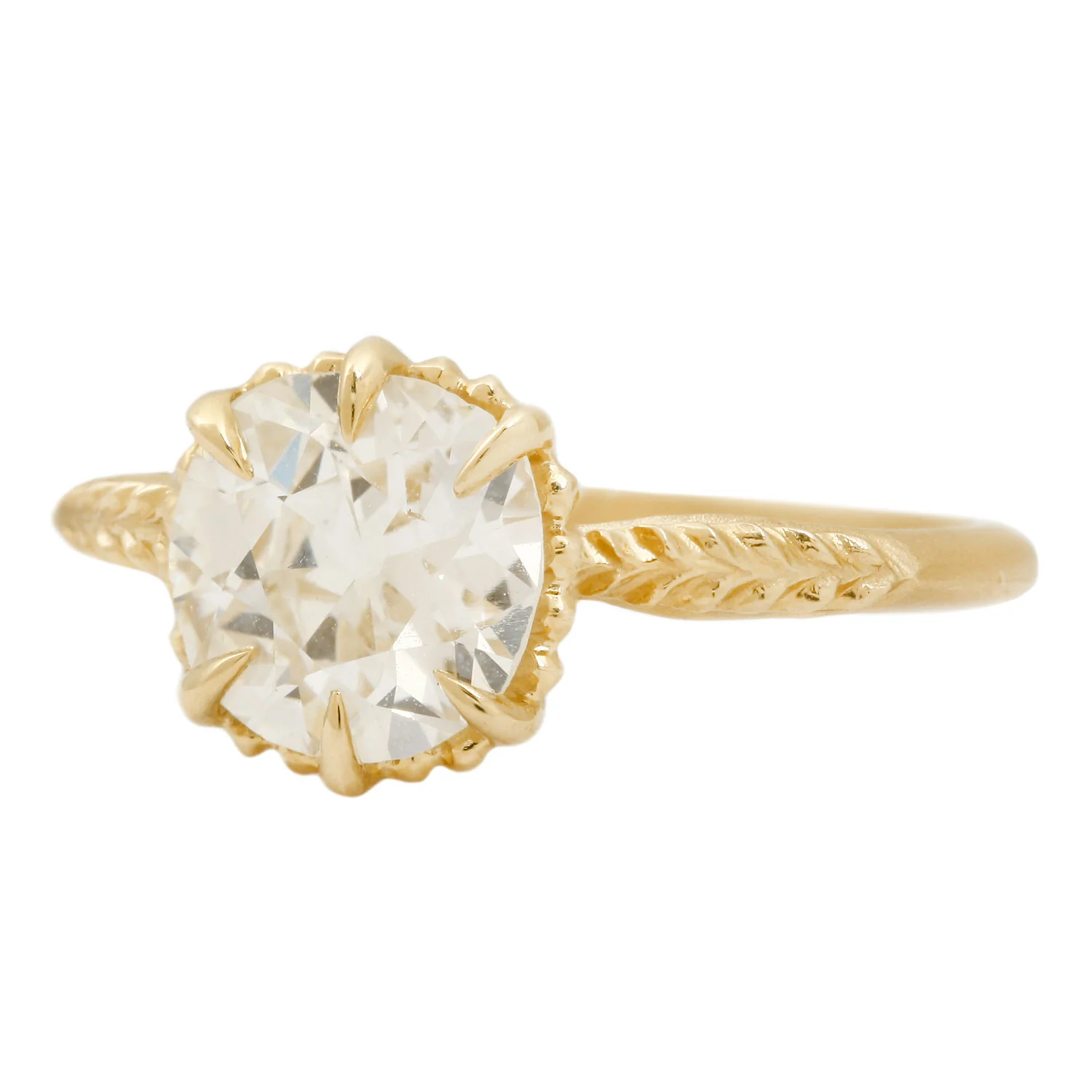 Radiant Antique Diamond Evergreen Solitaire - Image 3