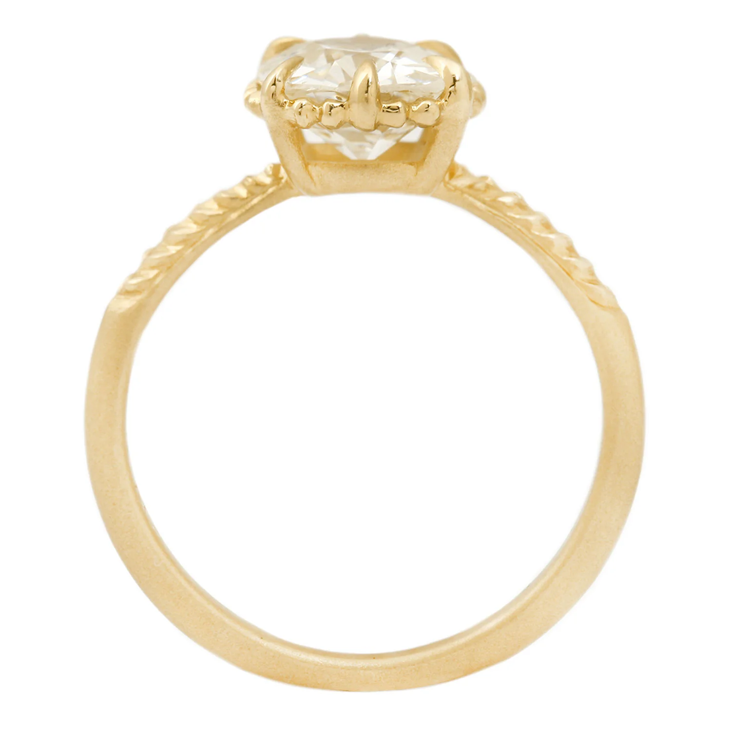 Radiant Antique Diamond Evergreen Solitaire - Image 5