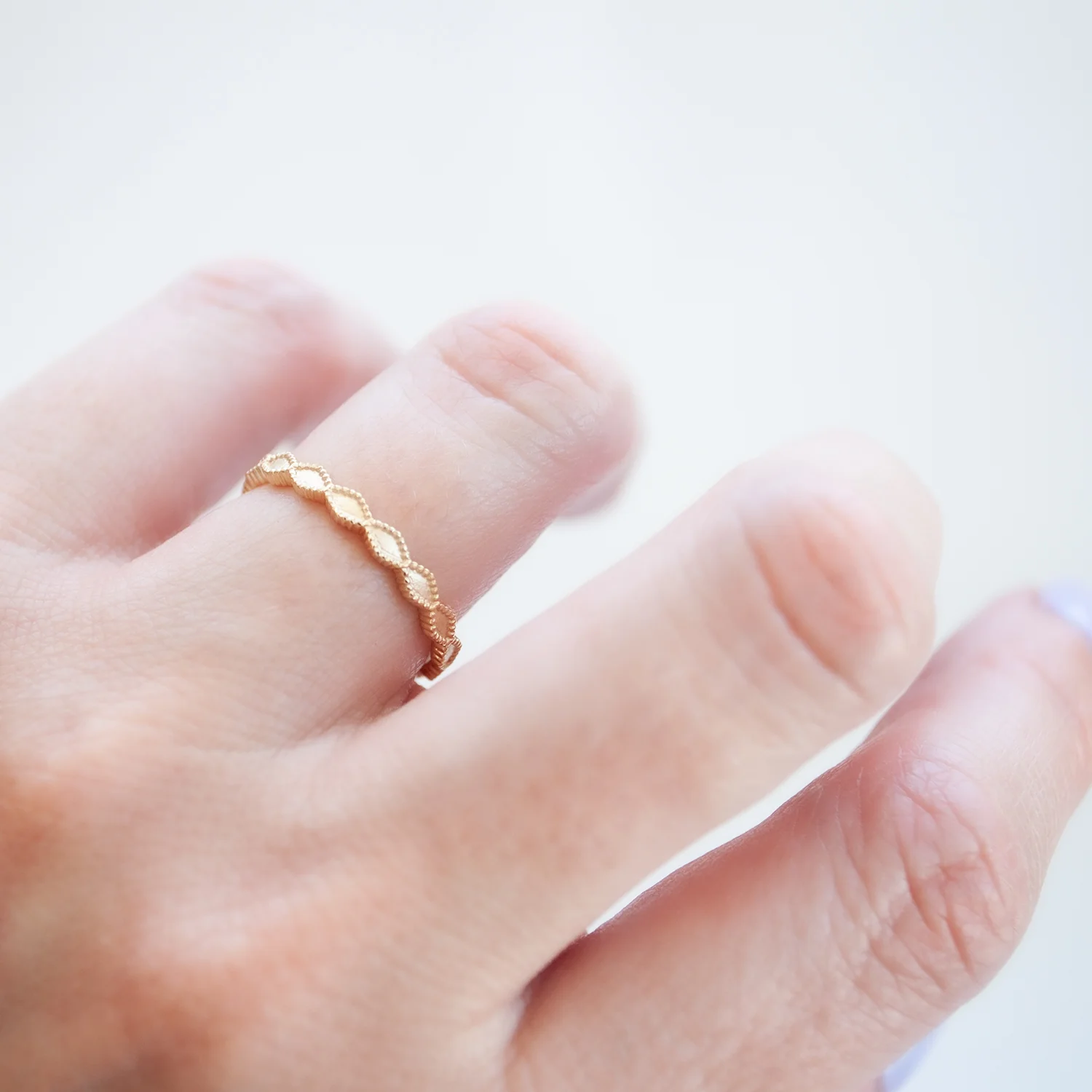 Ribbed Triangle Plain Band - Image 2
