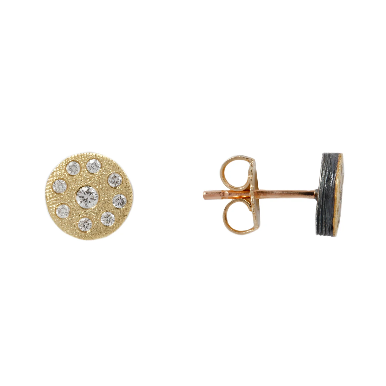 Ronde Gold Diamond Studs - Image 3