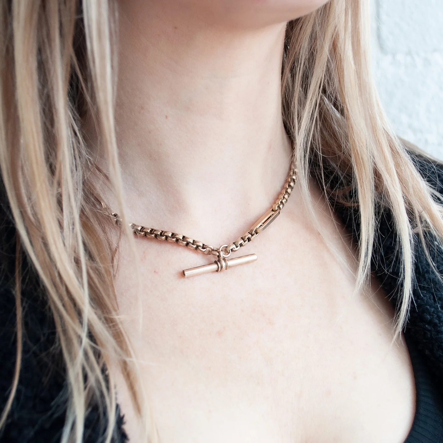 Rosy Albert Chain Necklace - Image 2