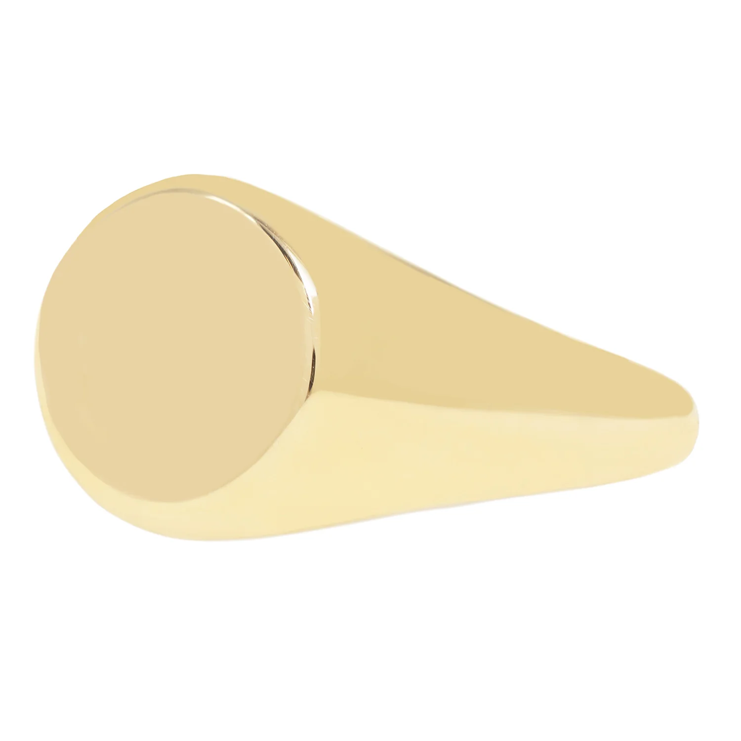 Round Gold Signet Ring - Image 3