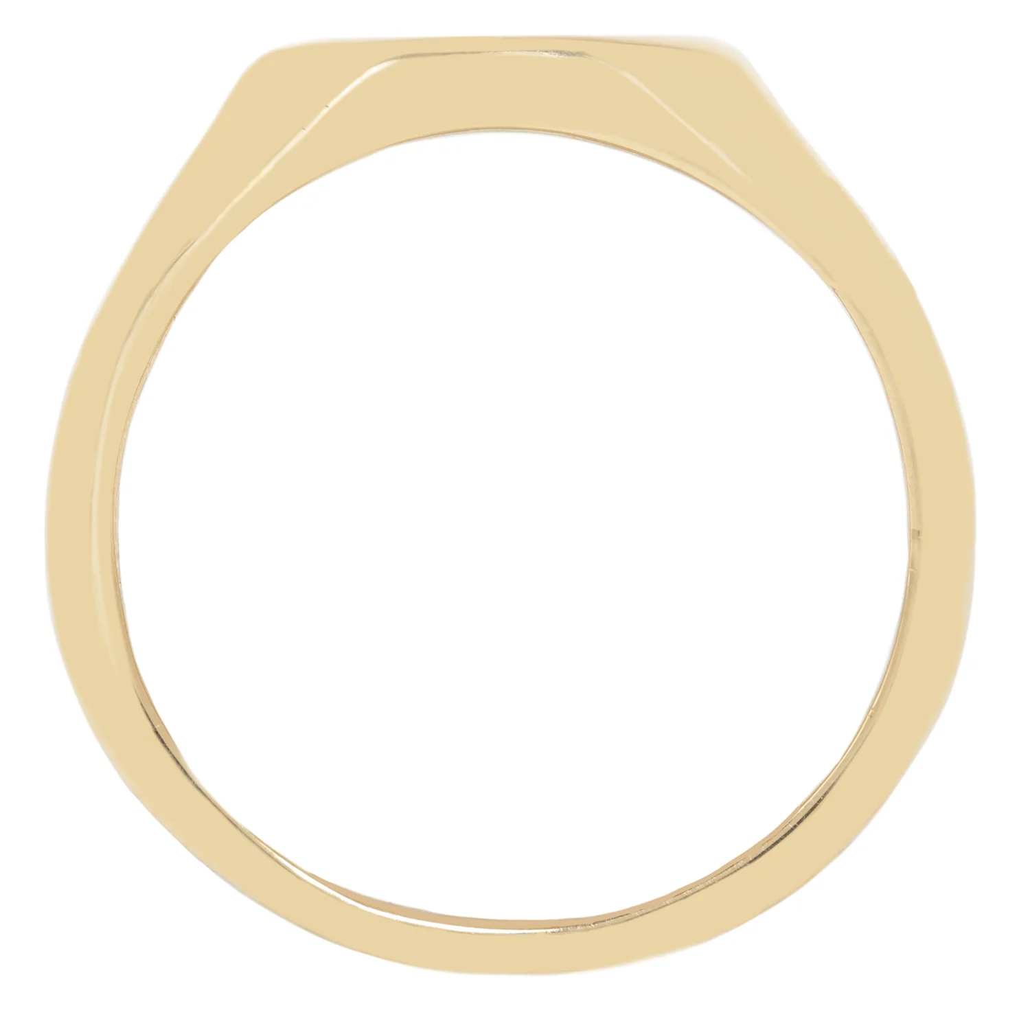 Round Gold Signet Ring - Image 4