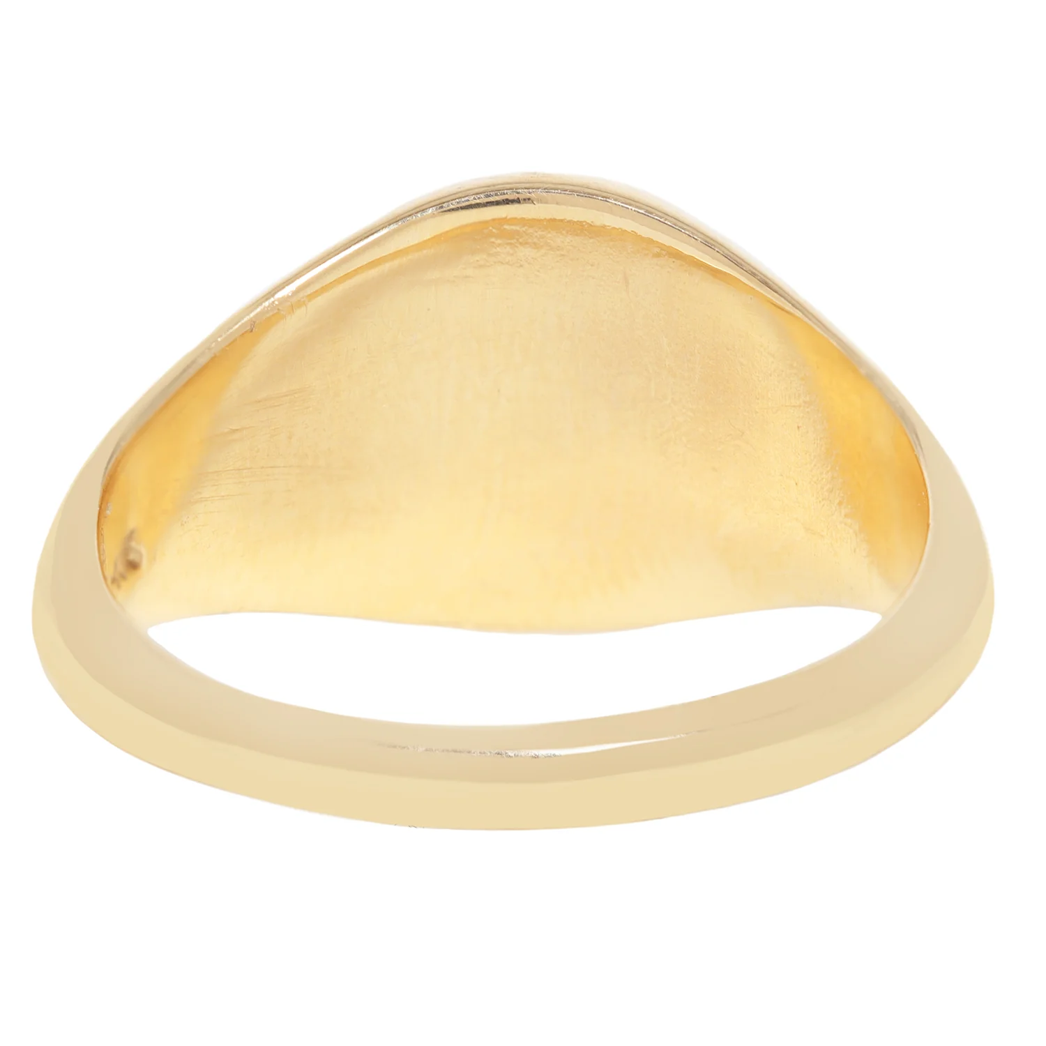 Round Gold Signet Ring - Image 5