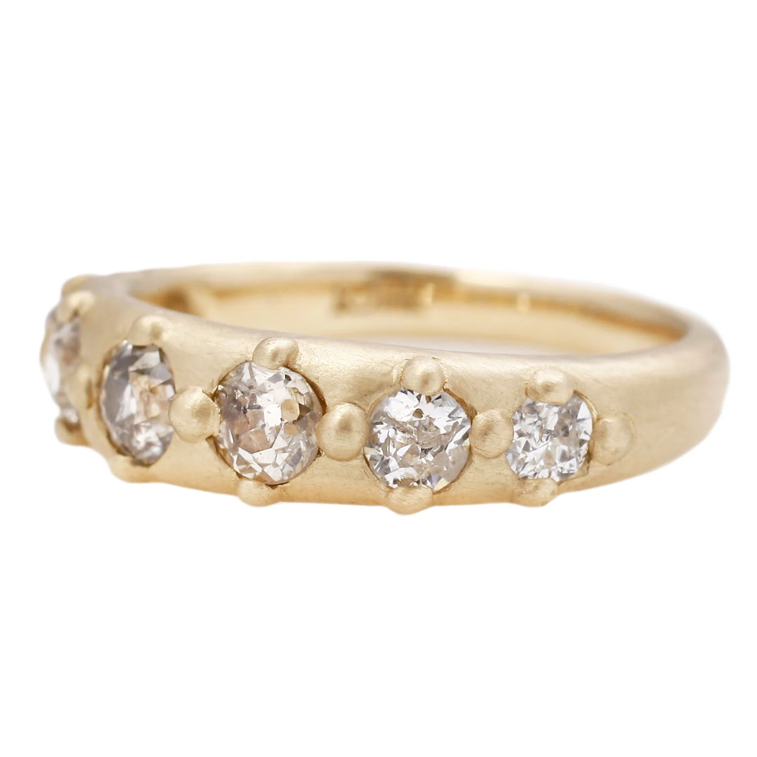 Old Mine Cut Diamond Bead Ring - Image 3