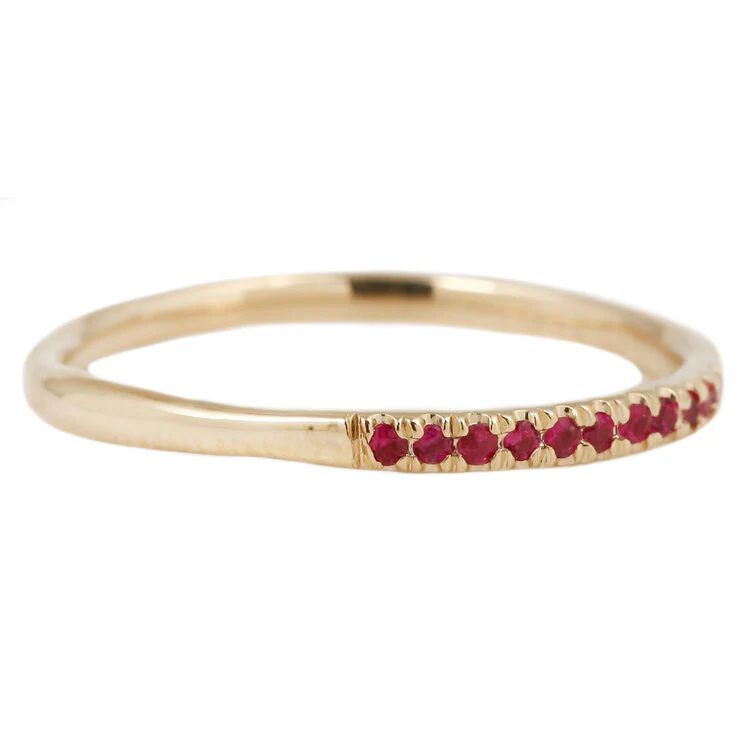 Ruby Half Eternity Band - Image 3