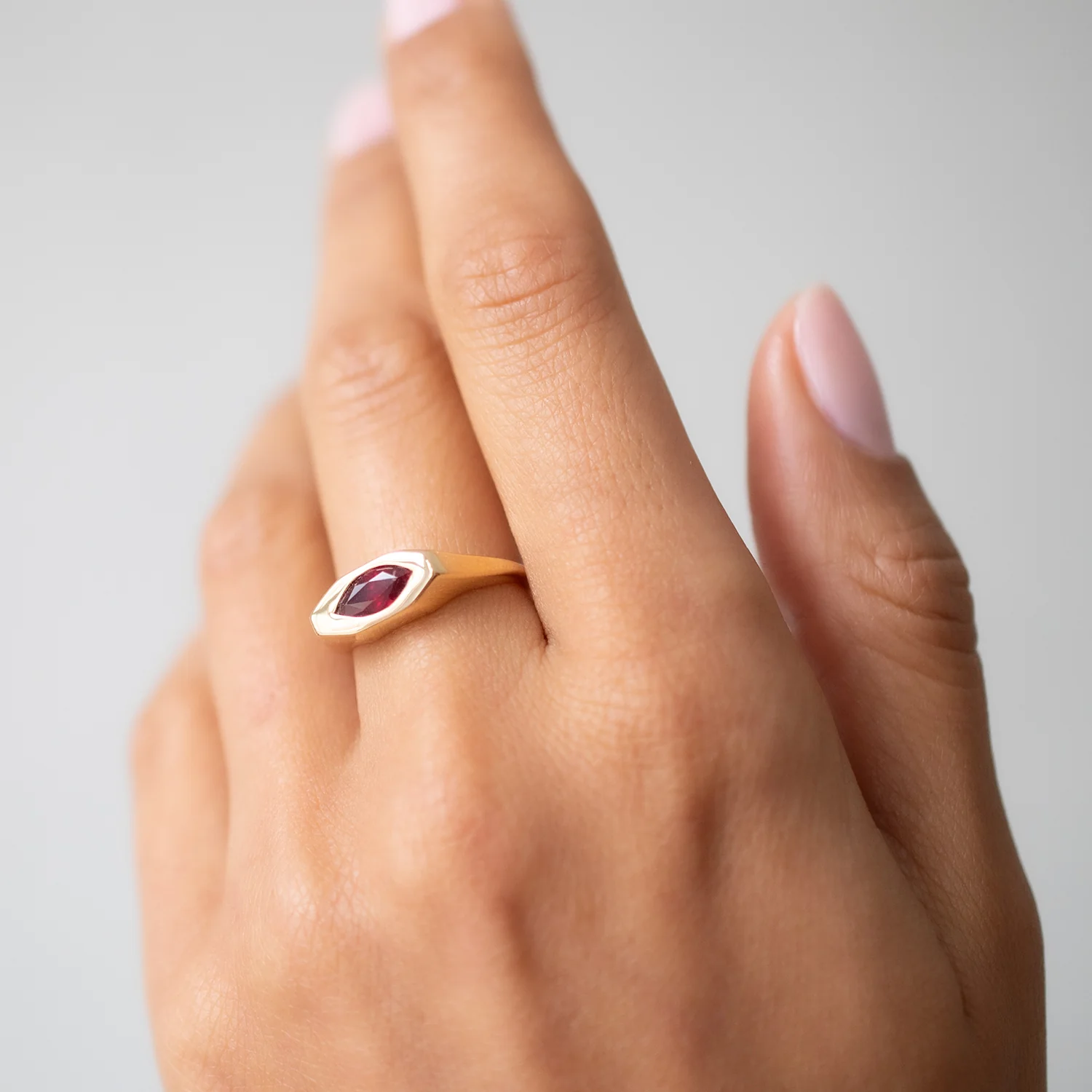 Ruby Marquise Signet - Image 2