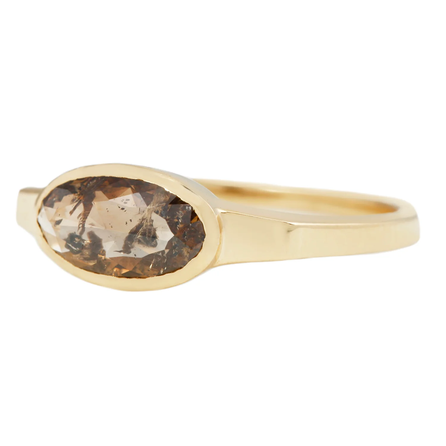 Rustic Brown Ellipse Ring - Image 3