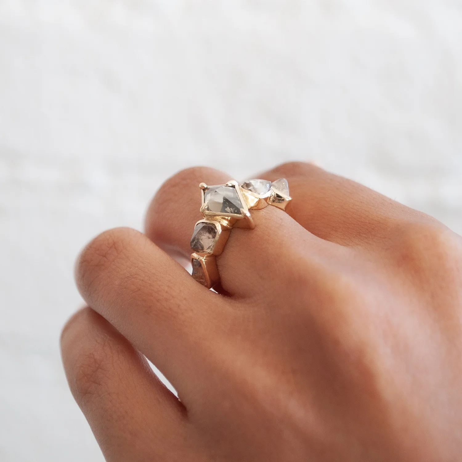 Rustic Kite Diamond Ring - Image 7