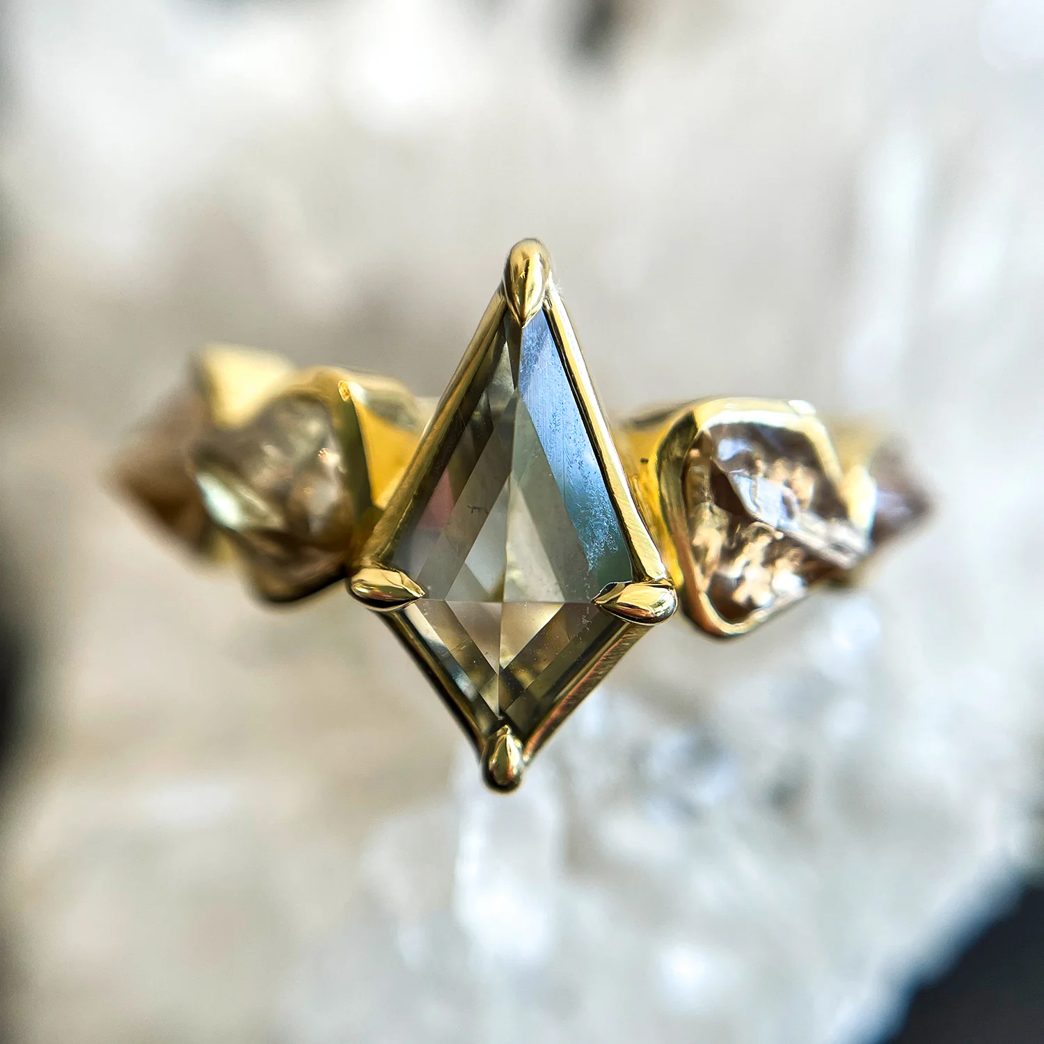 Rustic Kite Diamond Ring - Image 8