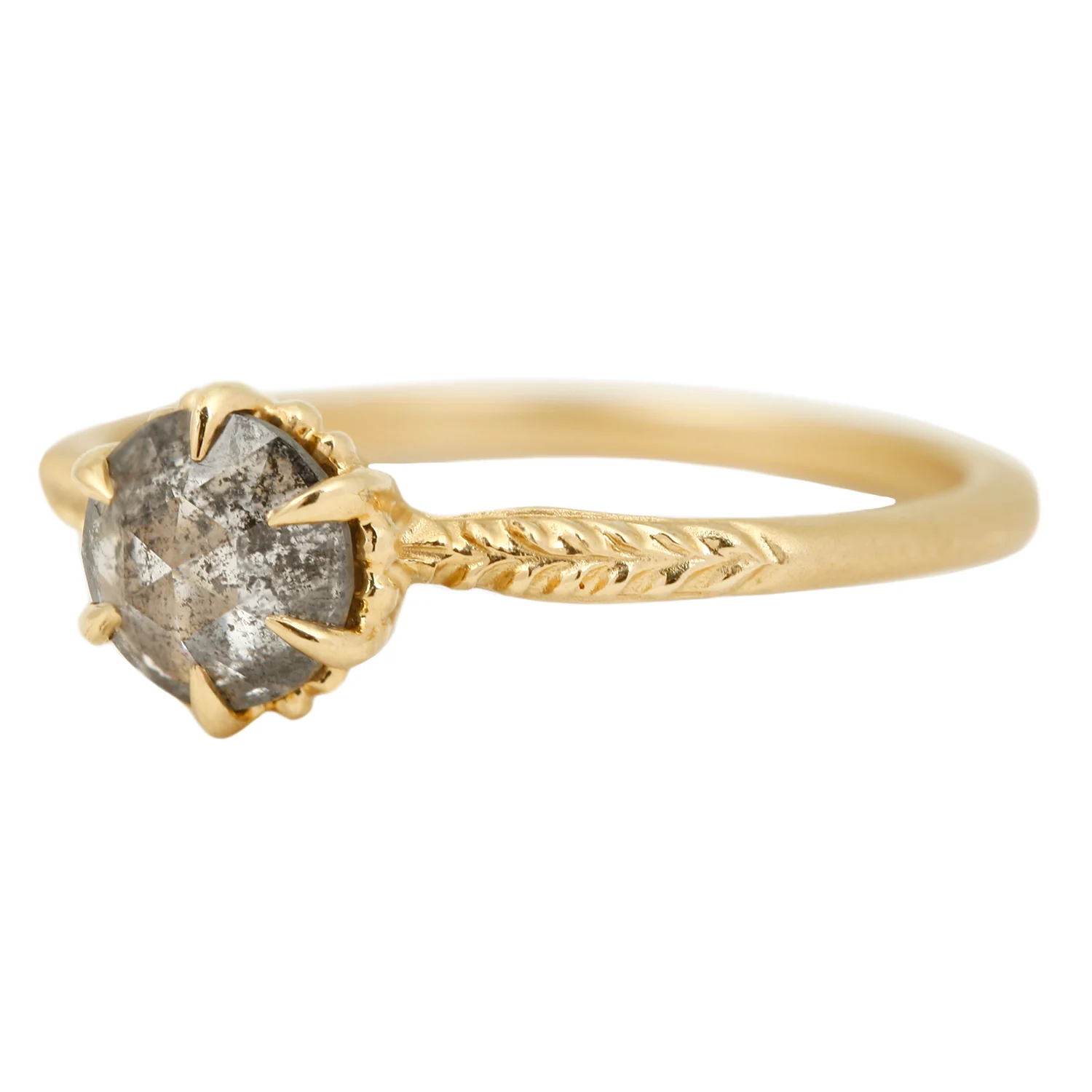 Salt & Pepper Diamond Evergreen Solitaire - Image 3
