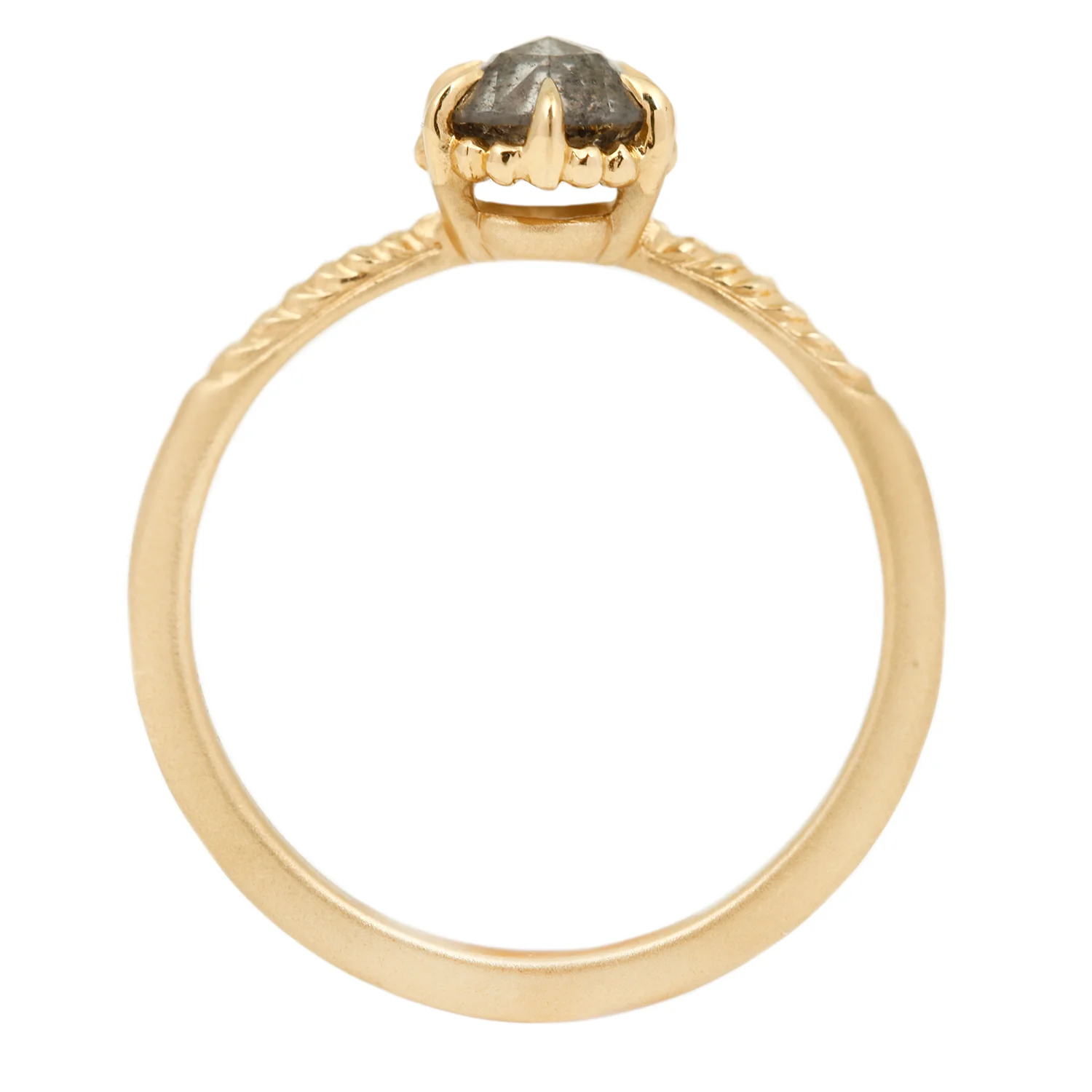 Salt & Pepper Diamond Evergreen Solitaire - Image 4