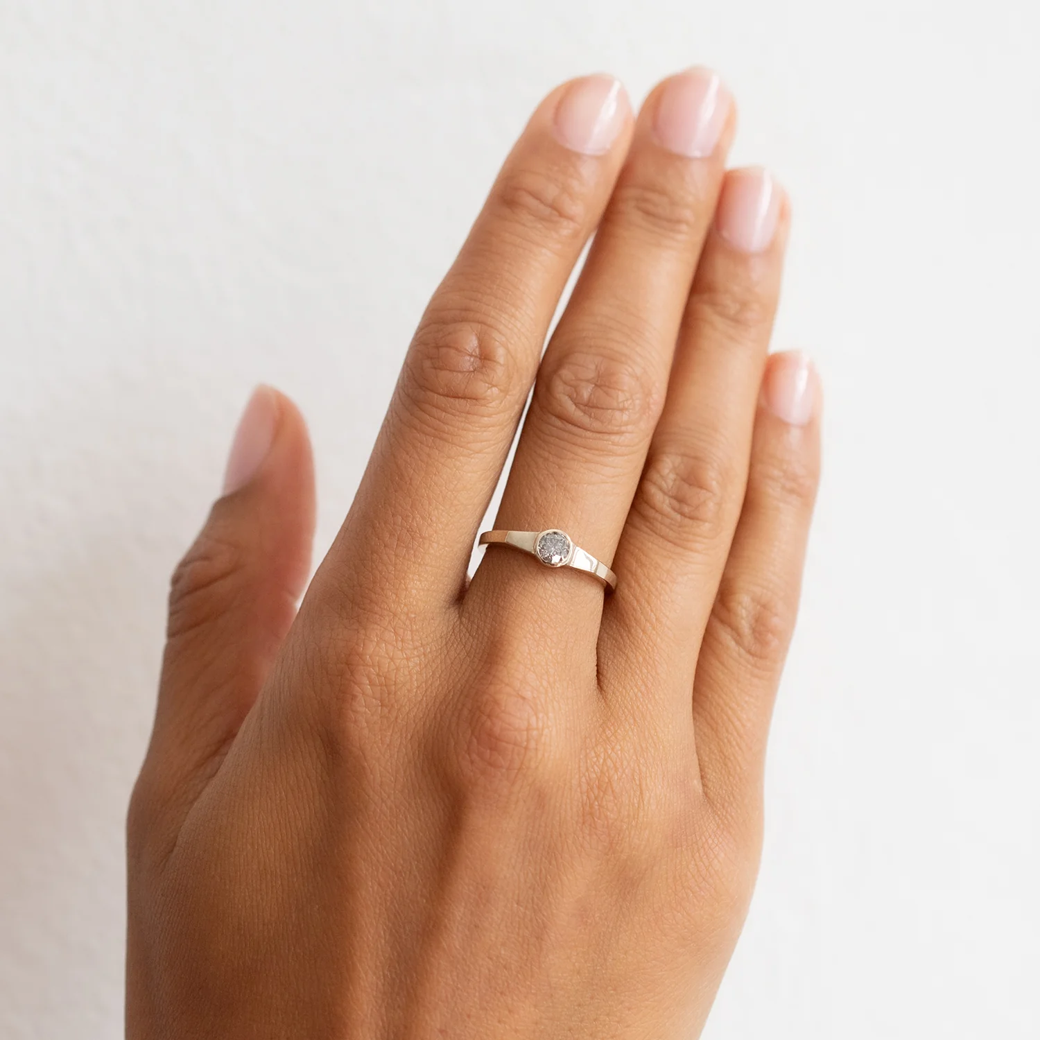 Salt & Pepper Diamond Eclipse Ring - Image 2