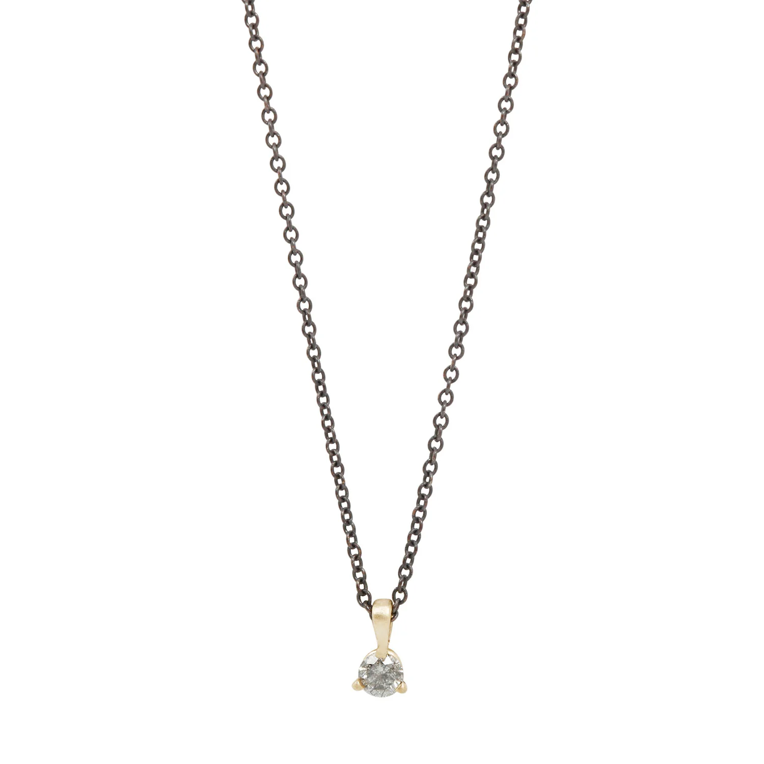 Salt + Pepper Diamond Necklace - Image 3