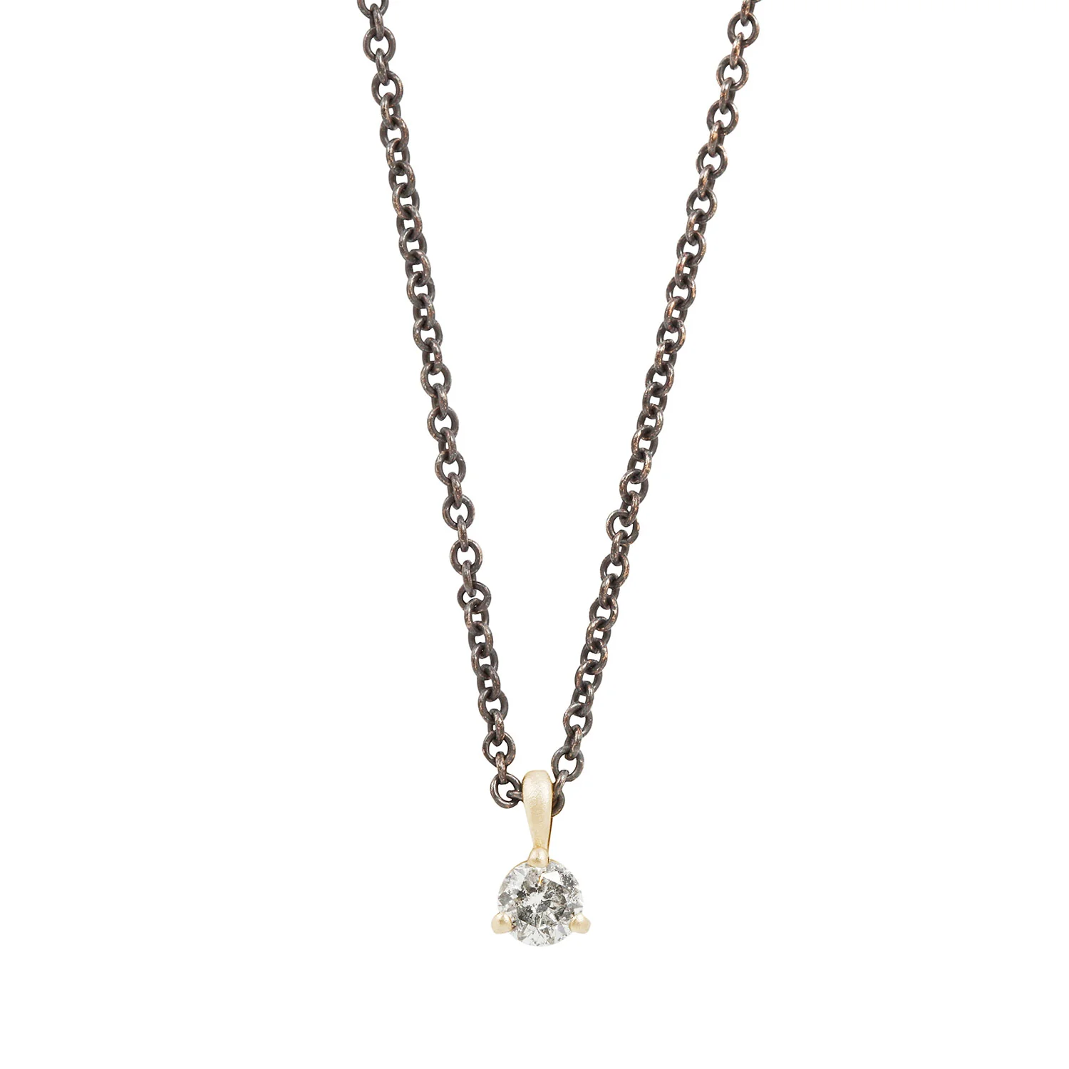 Salt + Pepper Diamond Necklace - Image 4