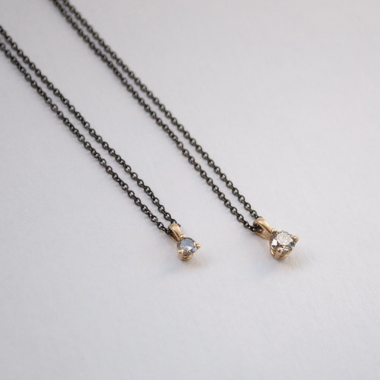 Salt + Pepper Diamond Necklace - Image 7