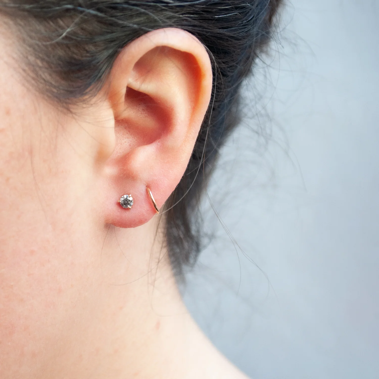 Salt & Pepper Diamond Martini Studs - Image 2