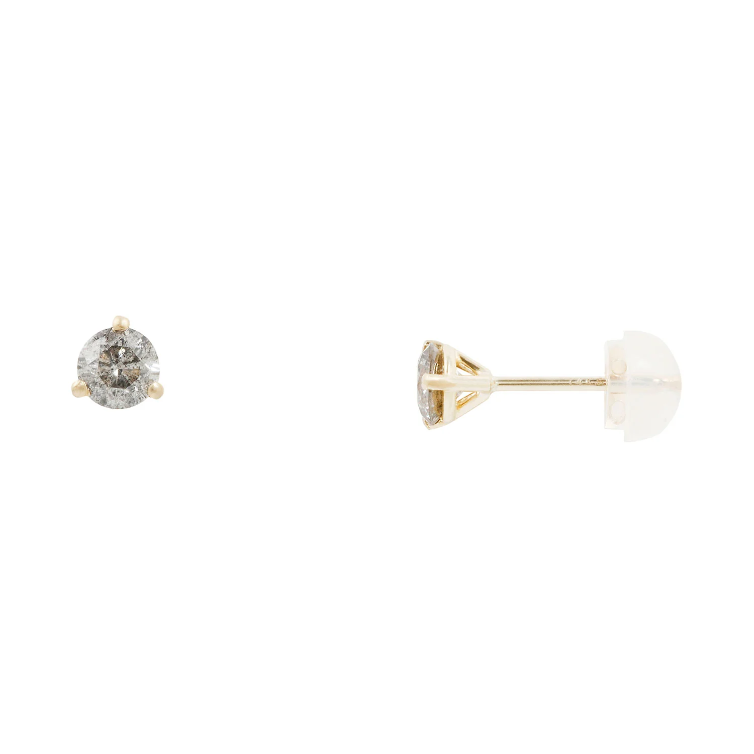 Salt + Pepper Diamond Studs - Image 3