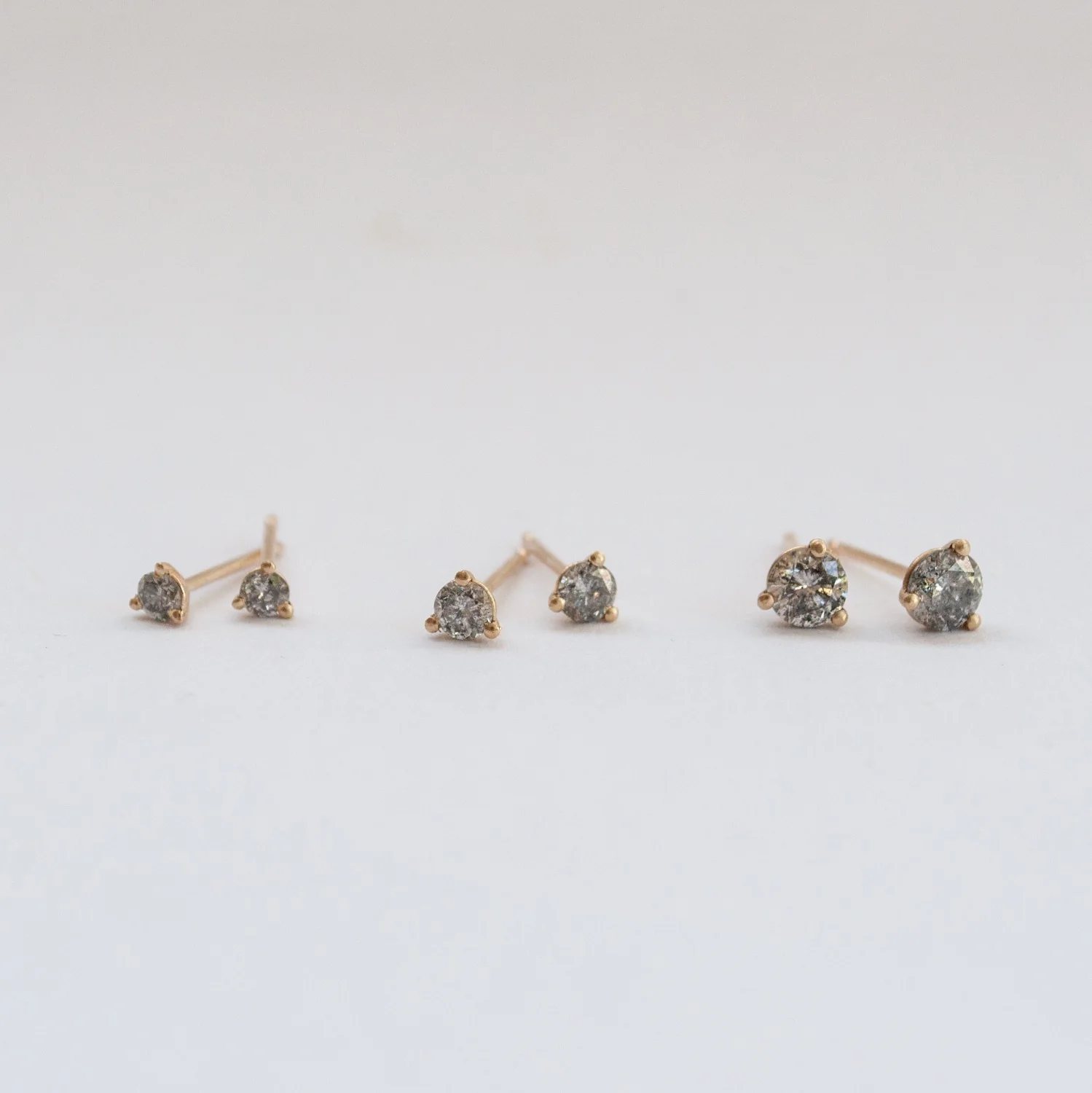 Salt + Pepper Diamond Studs - Image 7