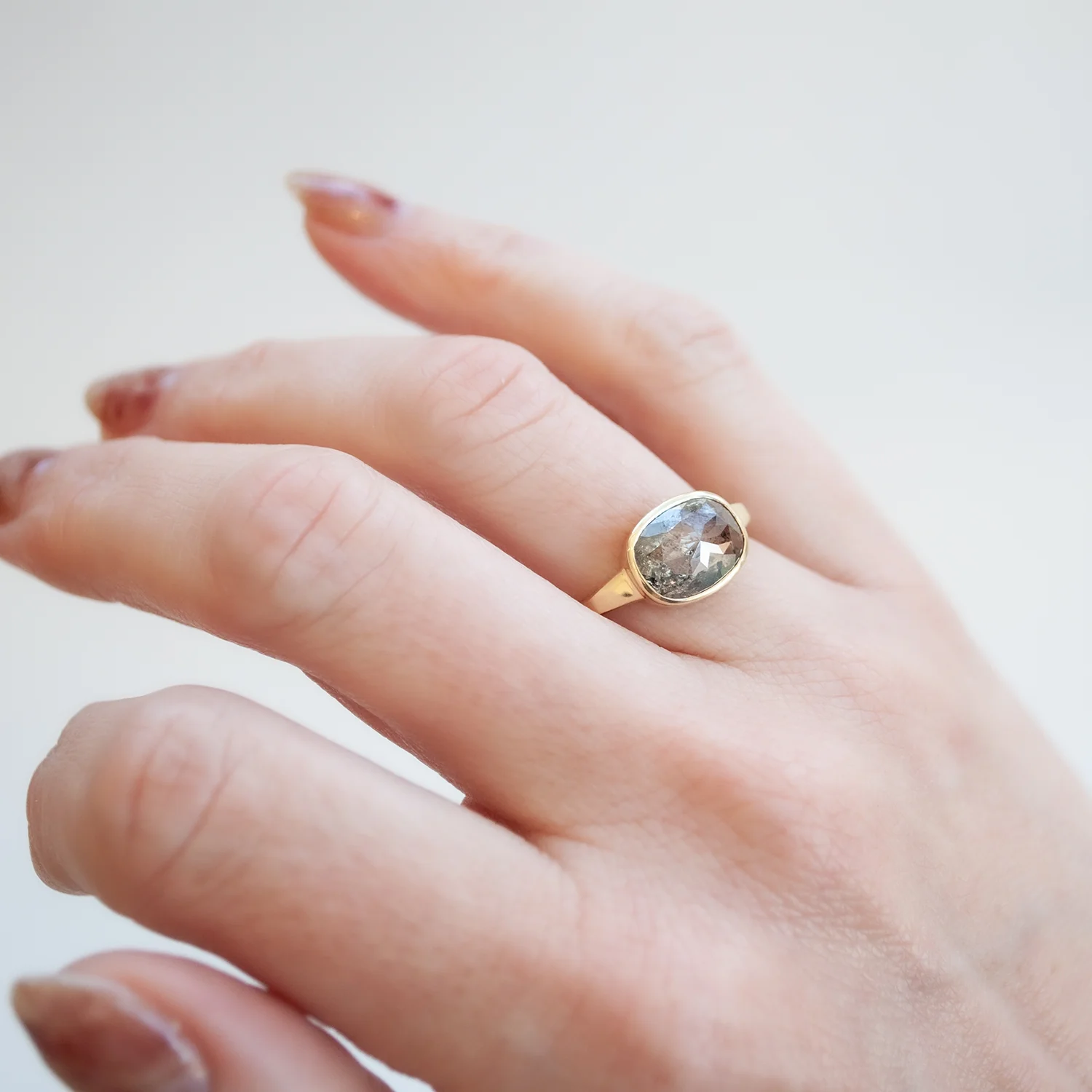 Salt & Pepper Ellipse Ring - Image 2