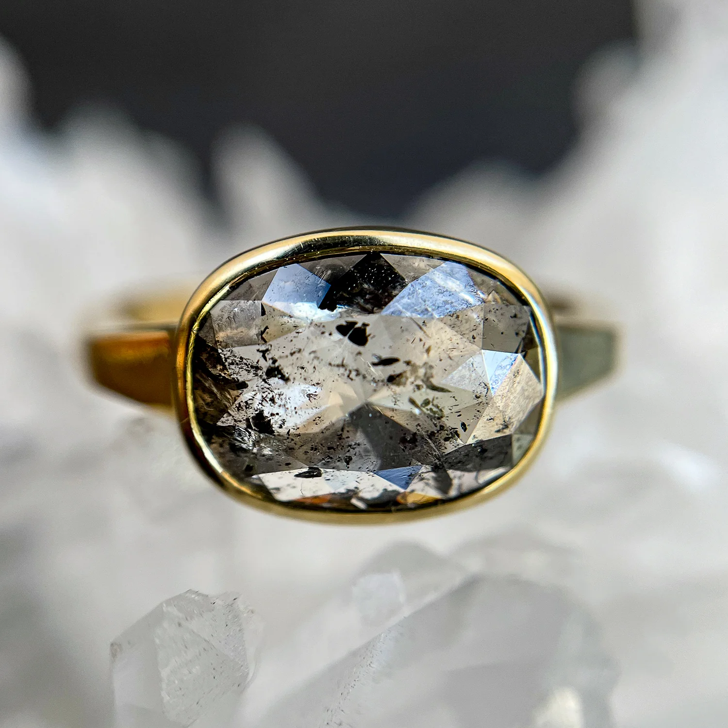 Salt & Pepper Ellipse Ring - Image 6