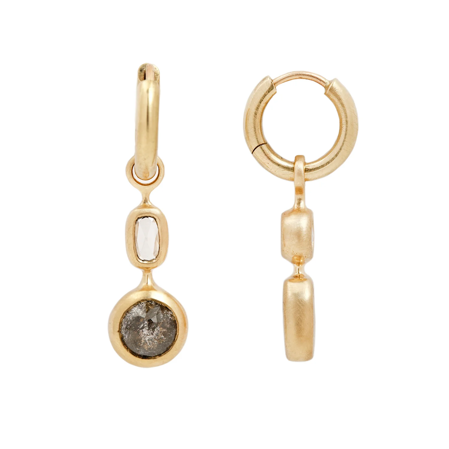 Salt & Pepper Mixed Mogul Diamond Drops - Image 3