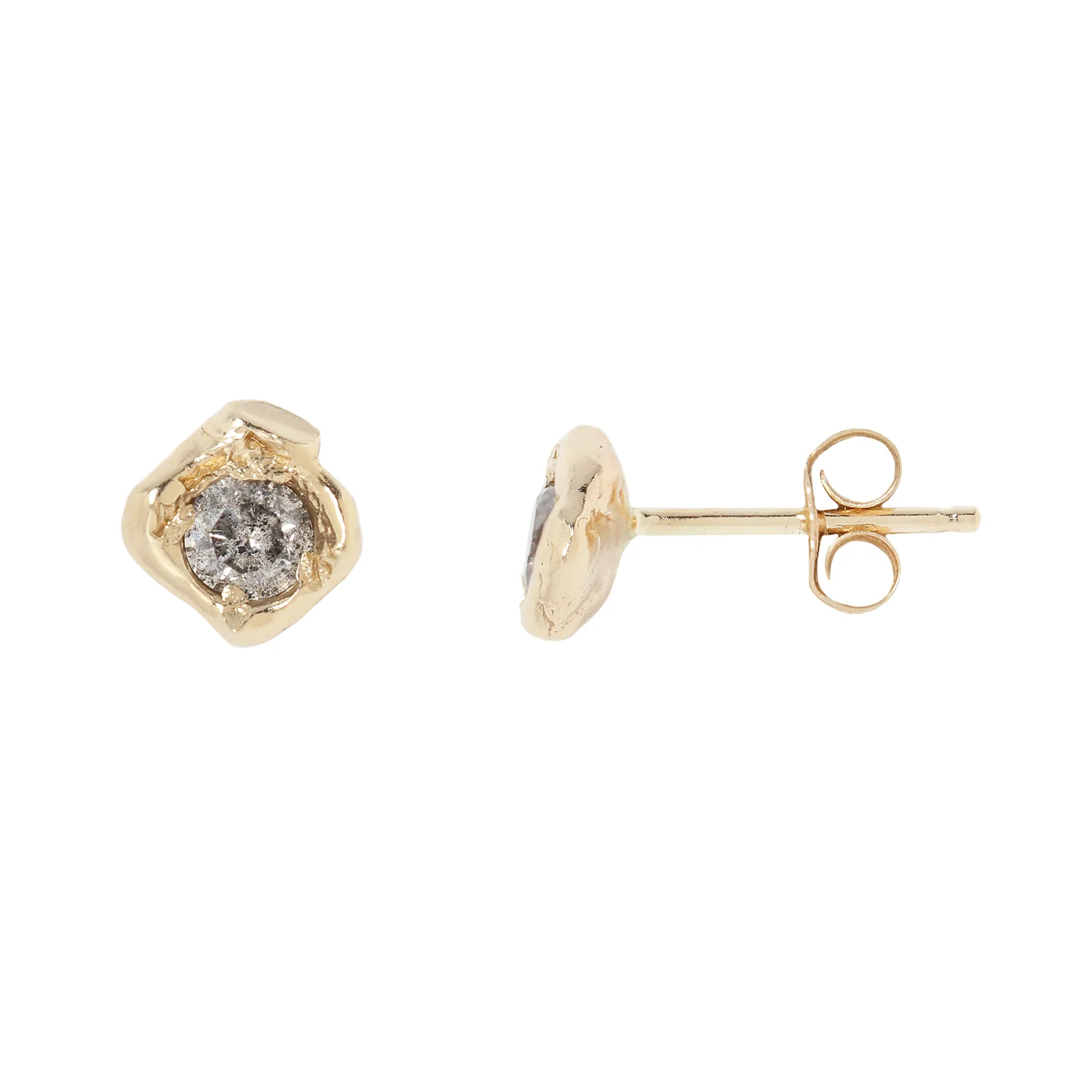 Salt & Pepper Organic Diamond Studs - Image 3
